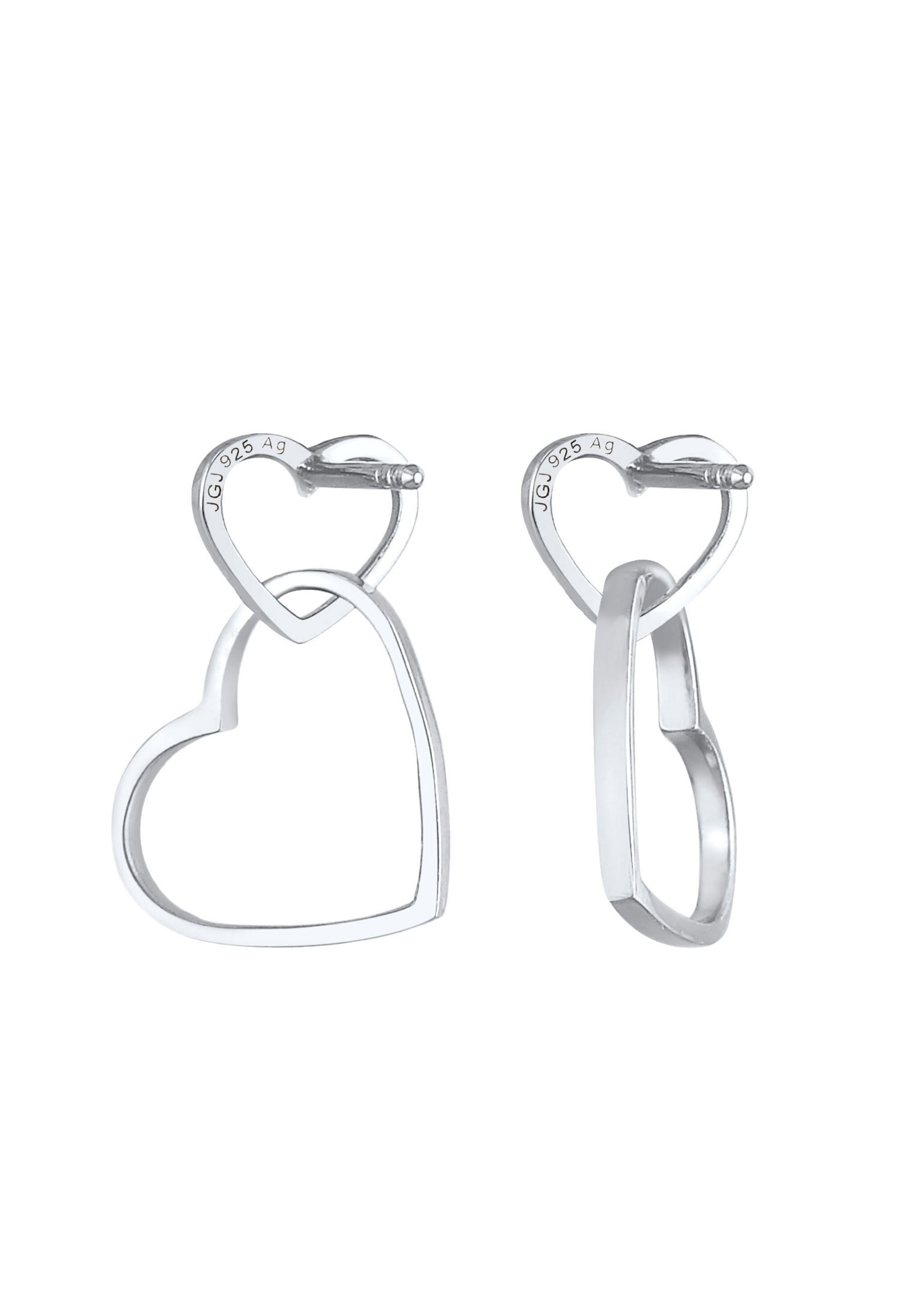 Elli Paar Ohrstecker »Ohrringe Ohrhänger Stecker Herz Liebe 925 Silber«