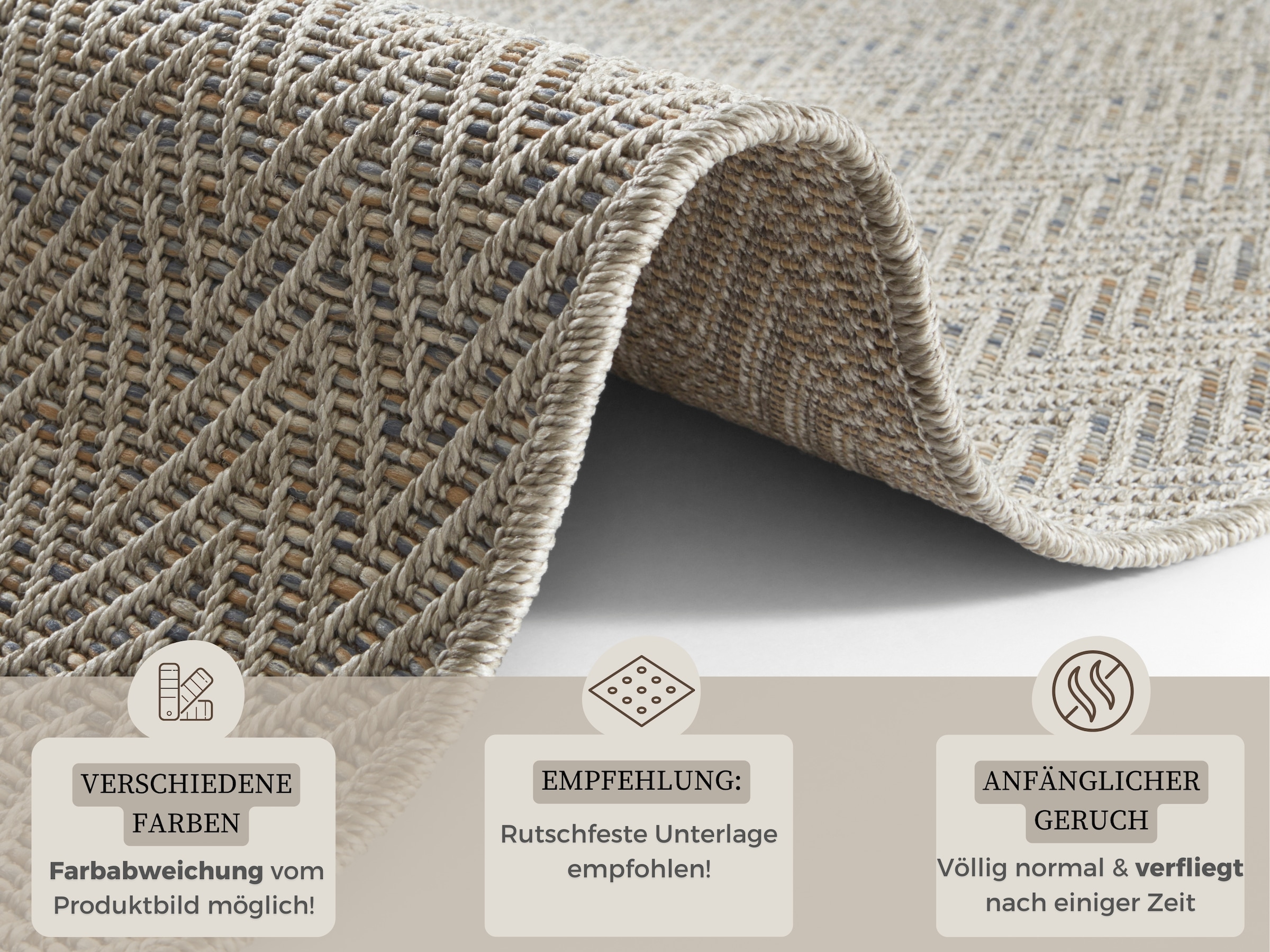 HANSE Home Läufer »Nature 500«, rechteckig, 5 mm Höhe, Flachgewebe, In- & Outdoor, Rutschfest, Flur, Küche, Garten, Terrasse