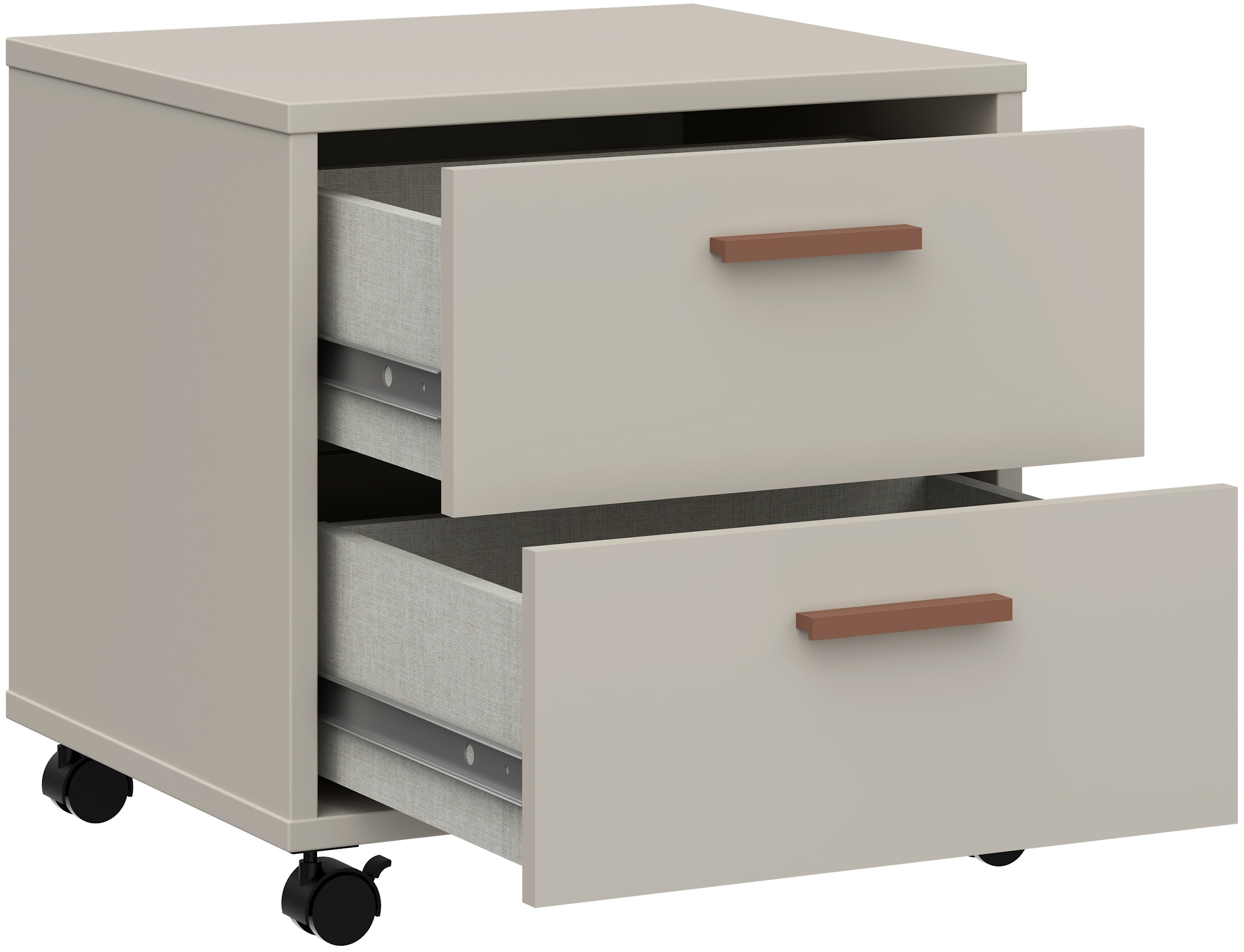 FORTE Nachtkommode »Milles Jugendzimmer« Nako auf Rollen, Schubkästen Vollauszug