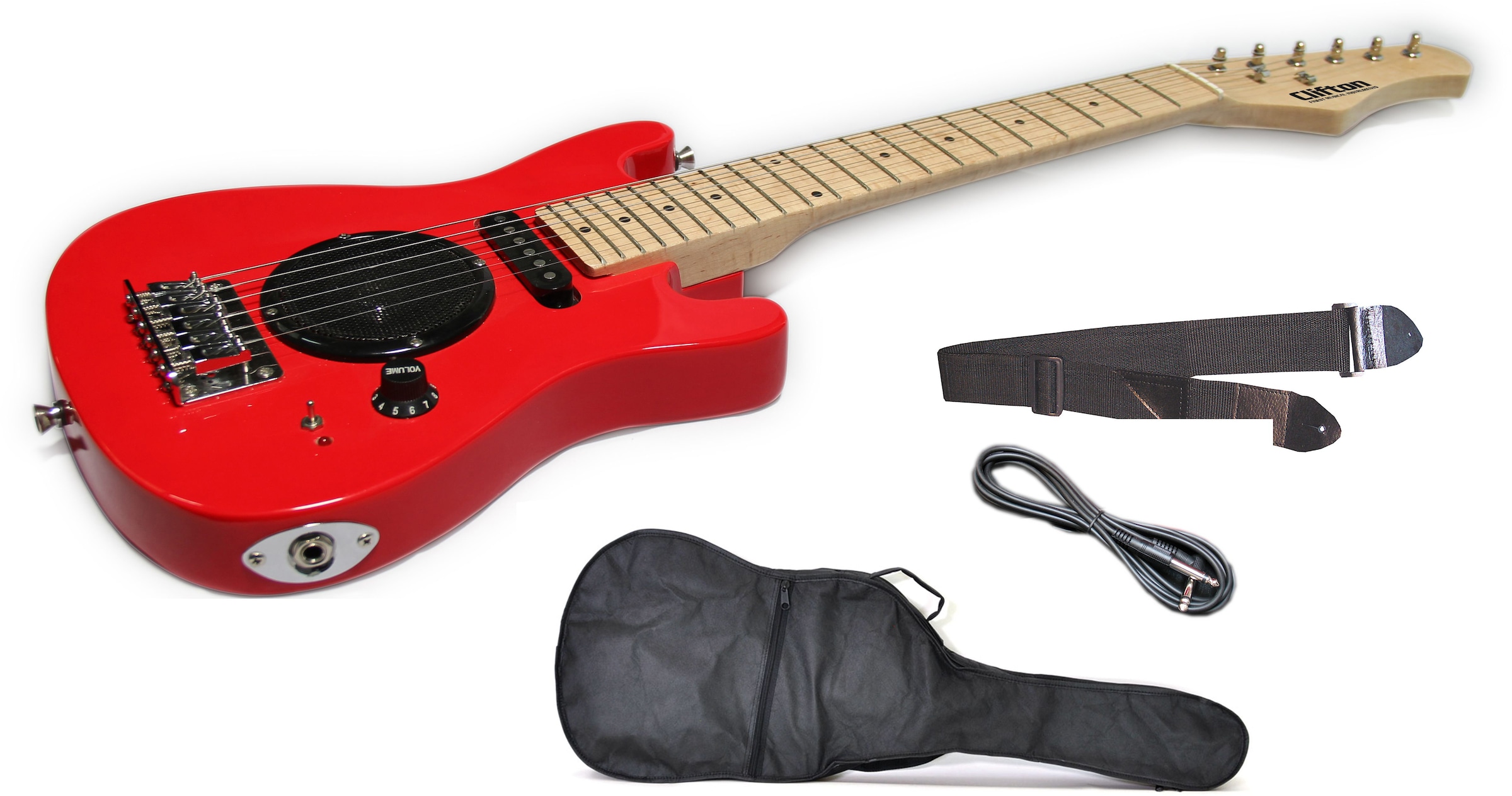 Clifton E-Gitarre »E Gitarre Junior« Komplettset in rot