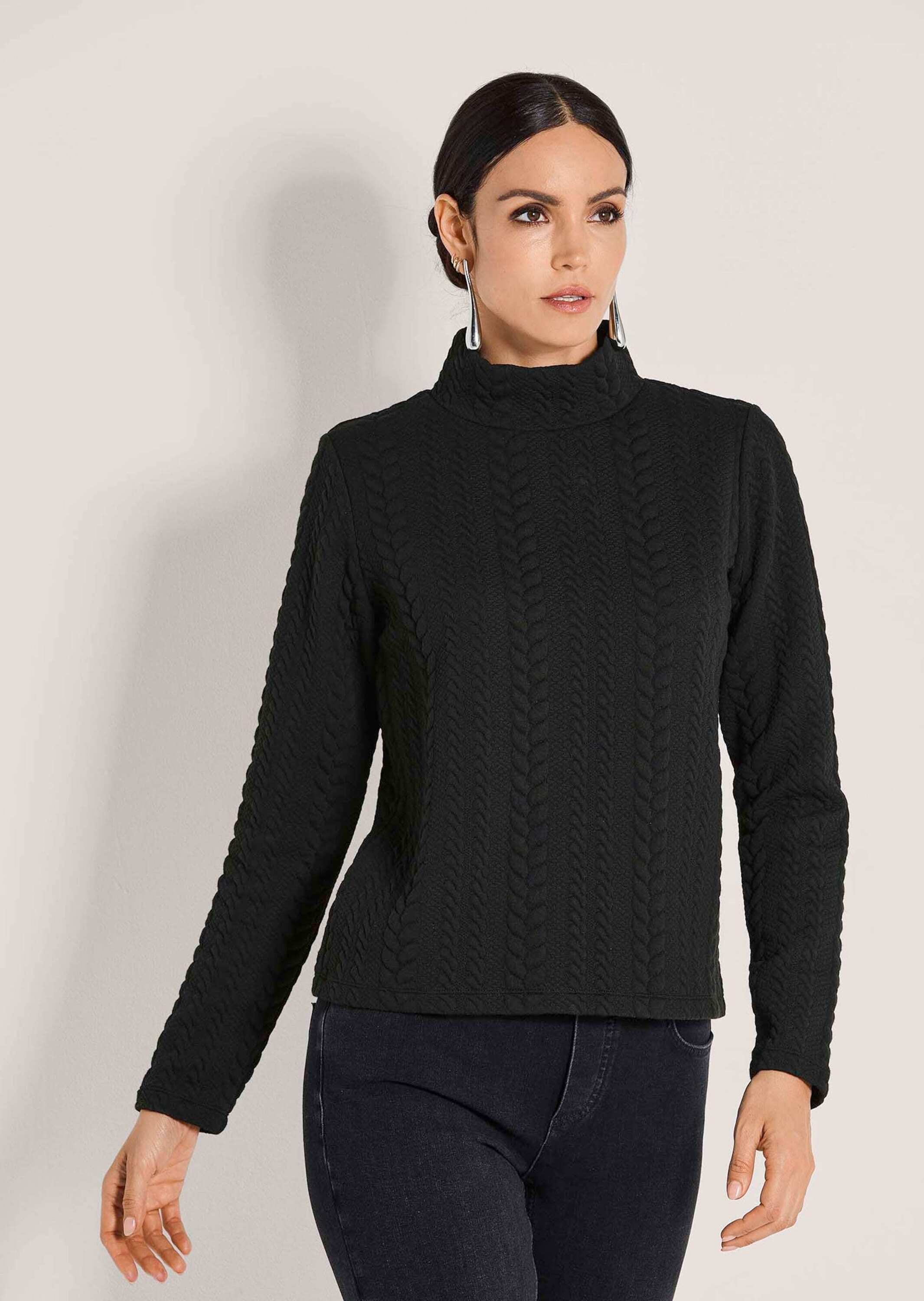 MADELEINE Langarmshirt »Sweatshirt Sweatshirt mit Zopfstruktur«