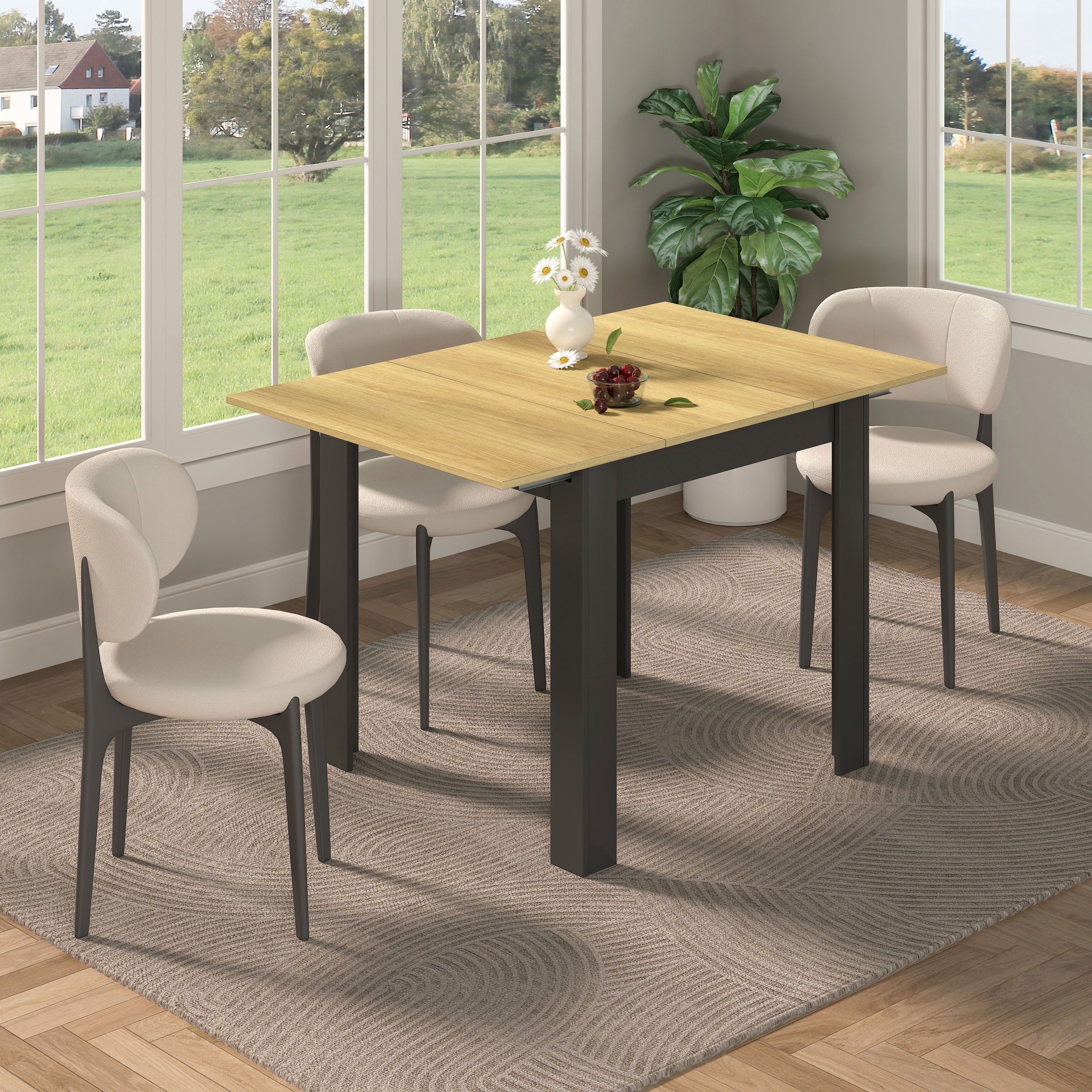 VCM Esstisch »Esstisch Küchentisch Pesoli ausziehbar 80-120 cm« 1 Stk. tlg.