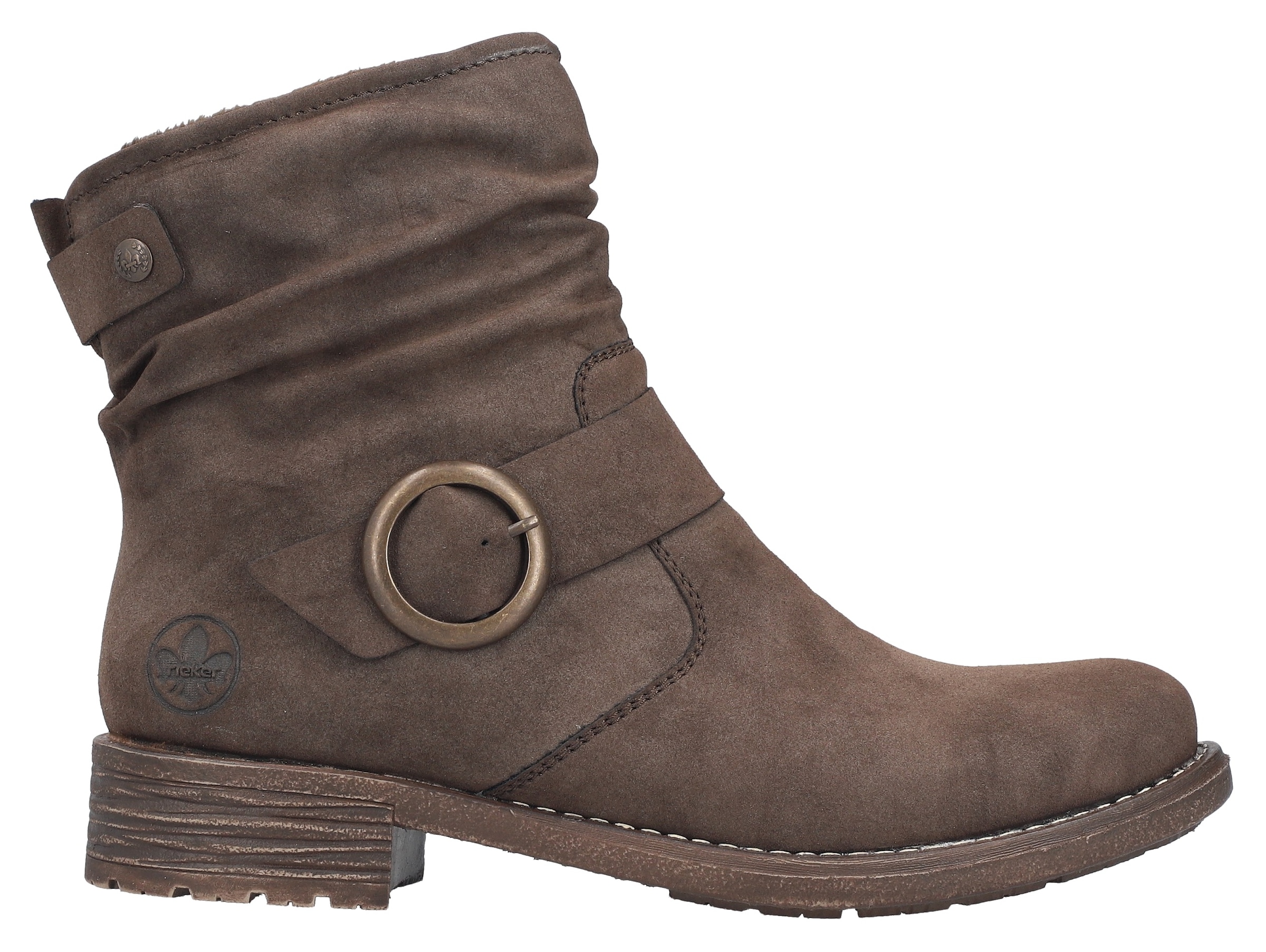 Rieker Stiefelette  Boots, Blockabsatz, slouchy Schaft und Innenreißverschluss