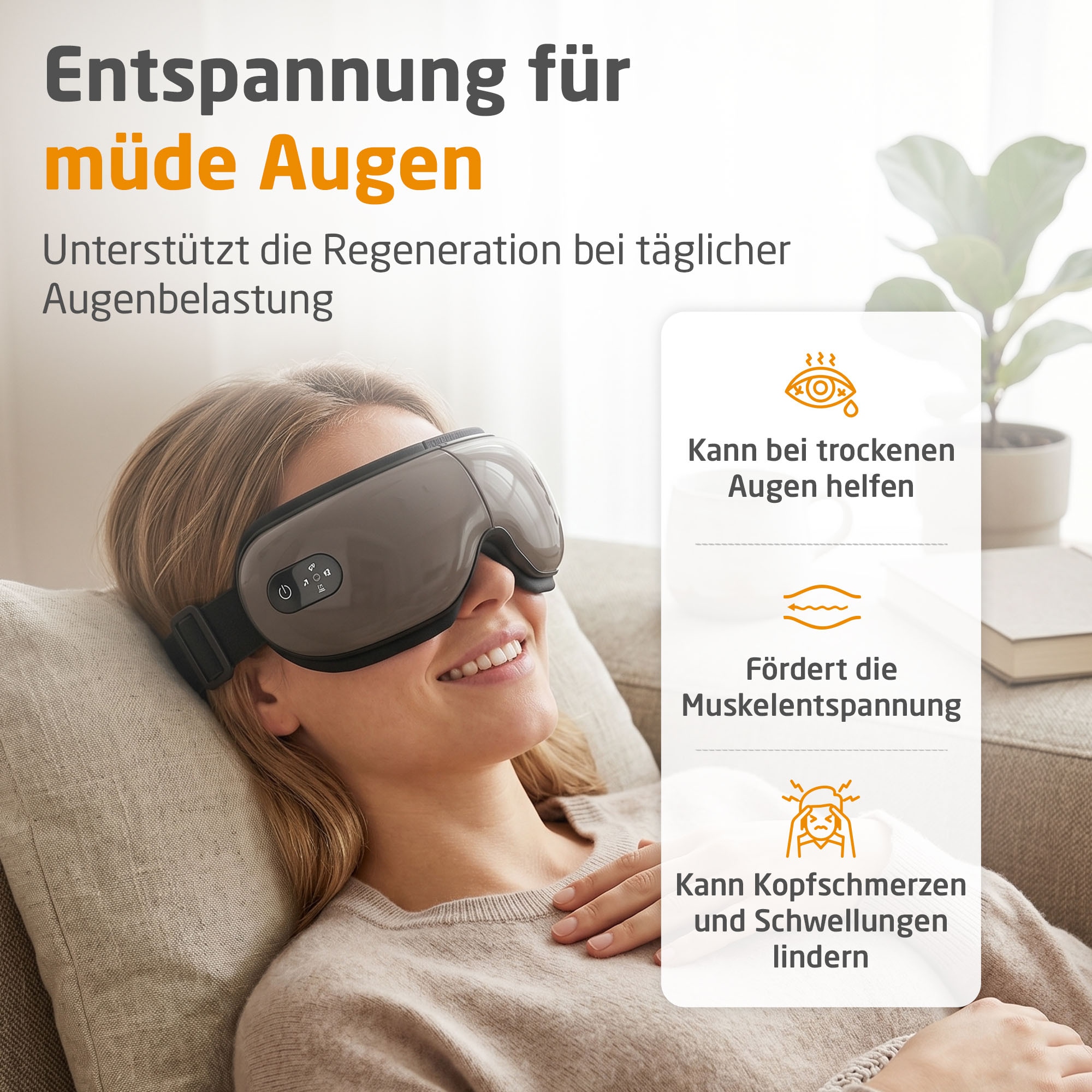Medisana Gesichtsmassagegerät »EM 150« Luftkompressions-/Vibrationsmassage, Muskelentspannung, Wärmefunktion
