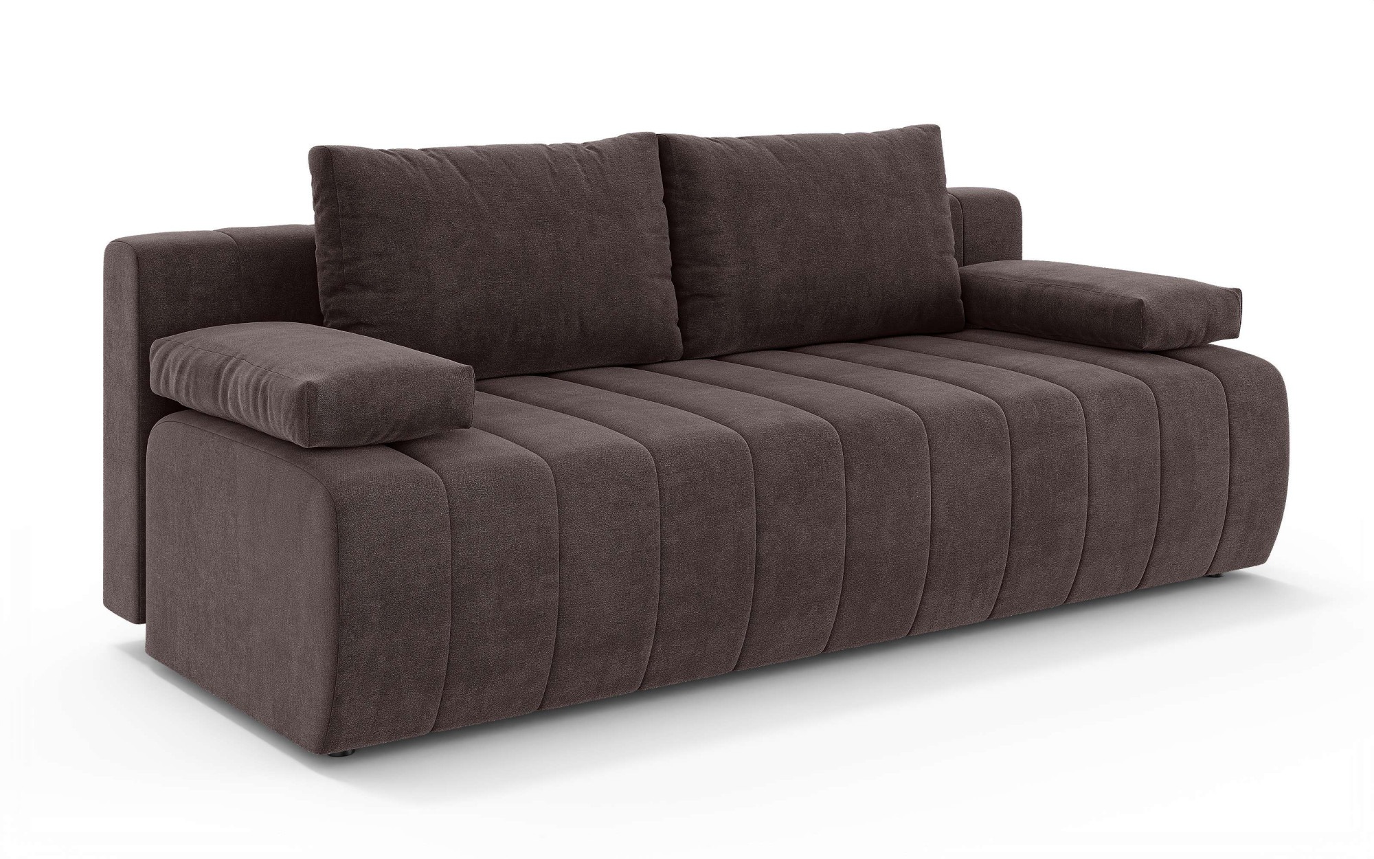 Home affaire 3-Sitzer »LOVENDY Schlafsofa mit Bettkasten, Breite 195cm, Liegefläche 145x195cm« mit Rückenkissen und Armlehnenkissen, belastbar bis 330 kg