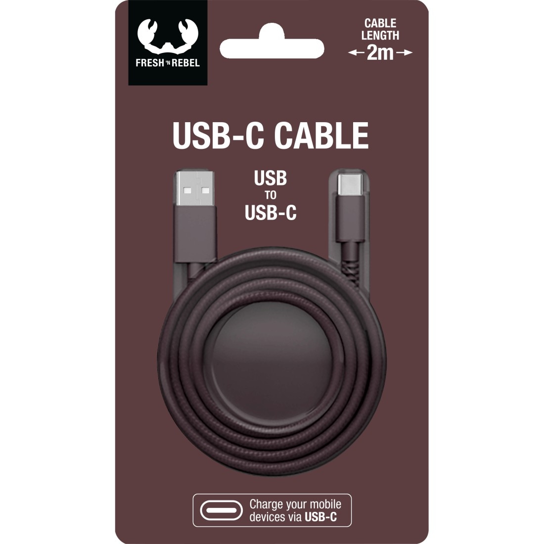 Fresh´n Rebel Smartphone-Kabel »USB - USB-C Kabel "Fabriq", 2m«, USB Typ C-USB Typ A, 200 cm