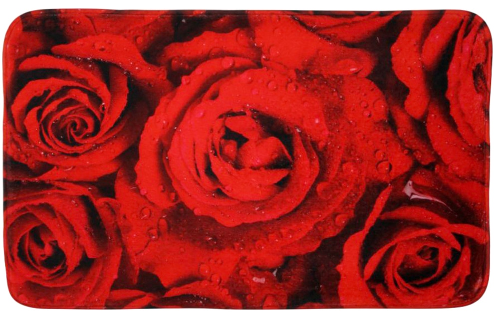 Sanilo Badaccessoire-Set »Rosen« bestehend aus WC-Sitz, Badteppich, Stöpsel, Seifenspender, WC-Bürste