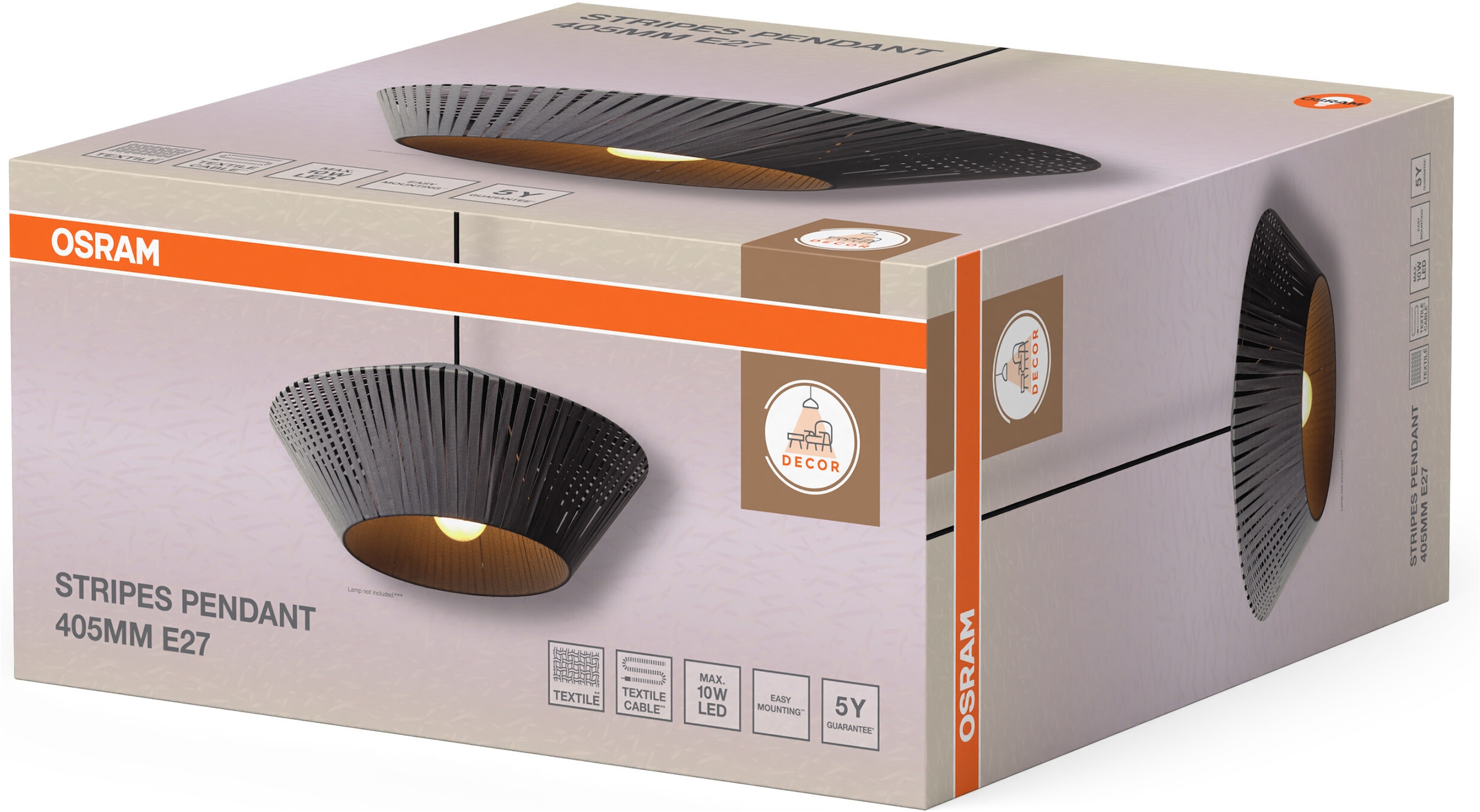 Osram Pendelleuchte »Decor Stripes« E27 1 Stk. Fassung E27, Stahl und Polyester