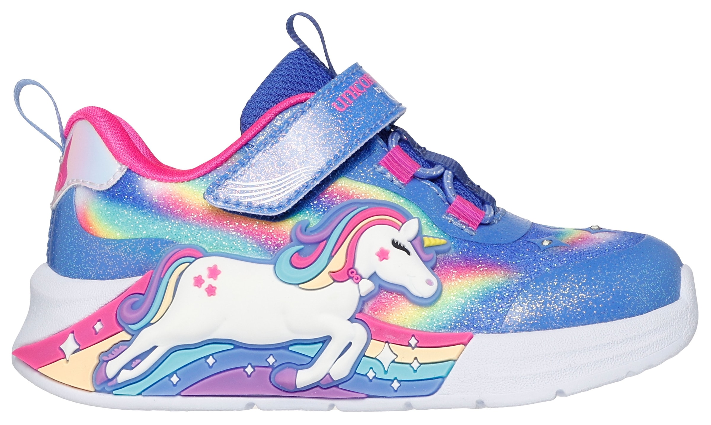 Skechers Sneaker »UNICORN CHASER«  Klettschuh mit blinkendem Einhorn, Größenschablone zum Download