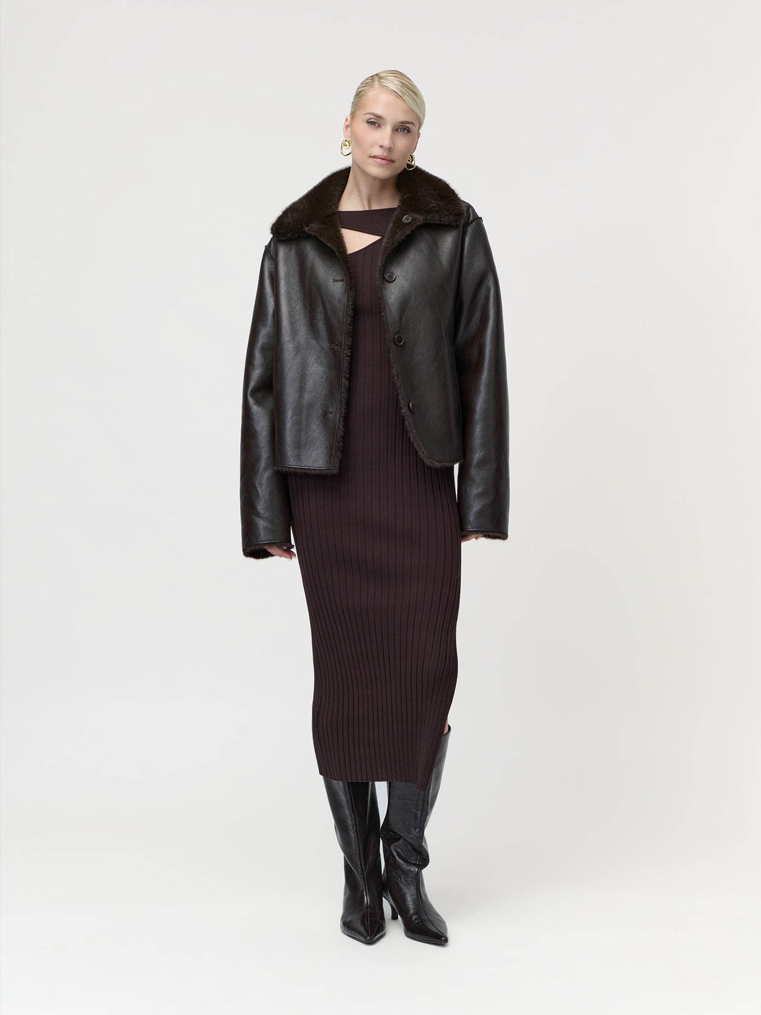 LeGer Wendejacke »Masha, LeGer by Lena Gercke« aus Lederimitat und Plüschfell