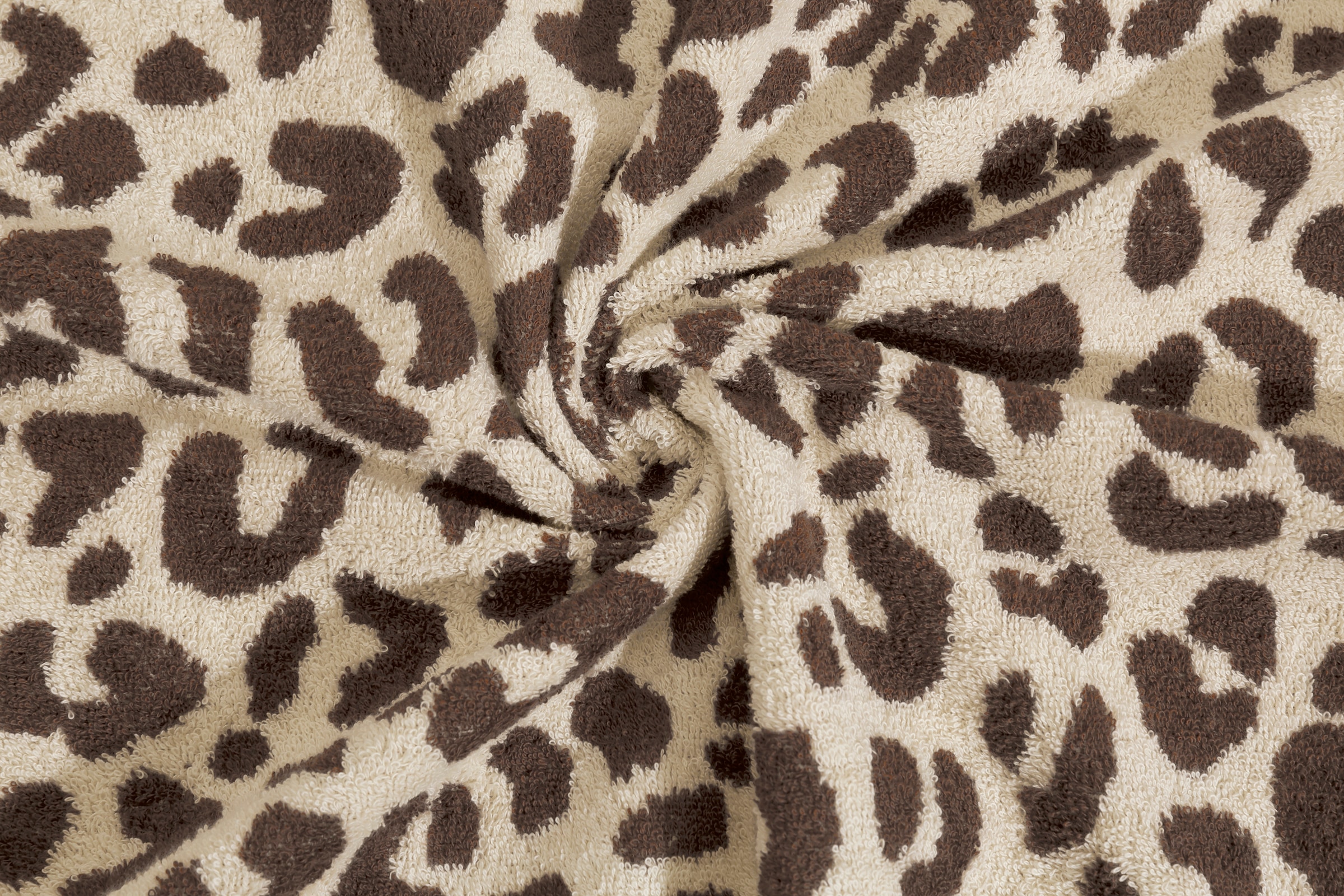 OTTO home Strandtuch »Tiffani, Leopardenmuster, Premium Strandtücher 2-tlg, 500 gr/m²« 90x180 cm, Animal Print, Leo, modern, Urlaub, mit Fransen