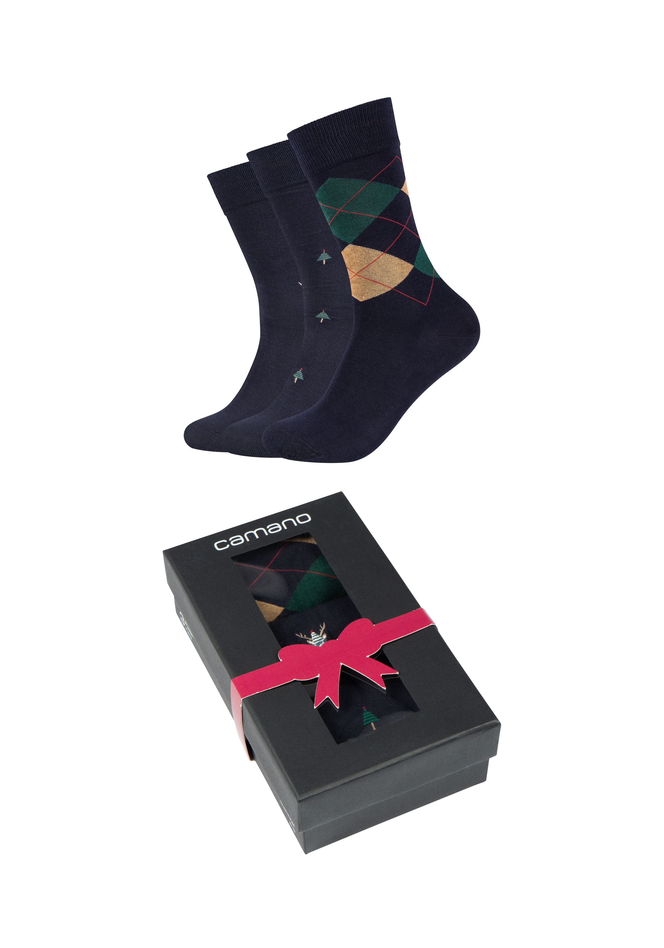 Camano Sneakersocken »ca-soft«, (3 Paar), mit elastischem Bund