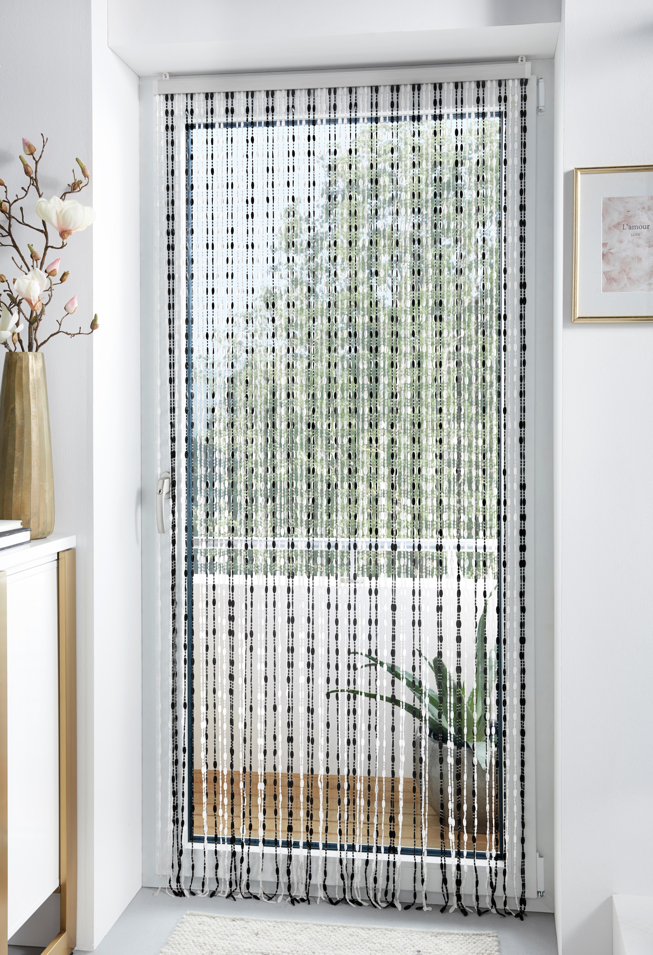 locker Türvorhang »Pearl«, (1 online bei transparent/schwarz, 72 St.), Kunststoff, bestellen Stränge OTTO