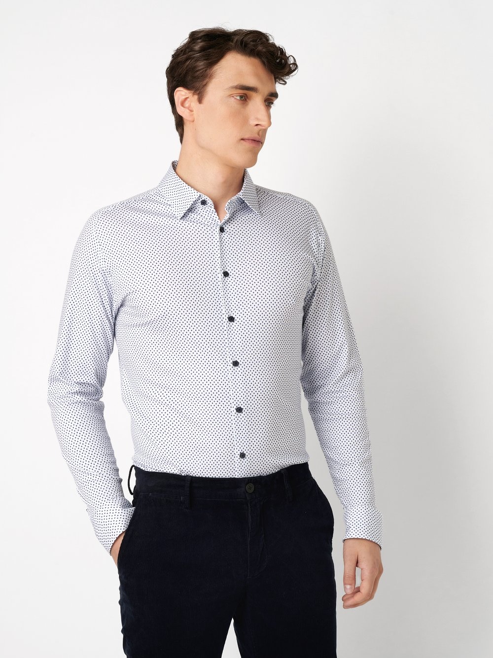 DESOTO Langarmhemd »Jersey Casual Kent«