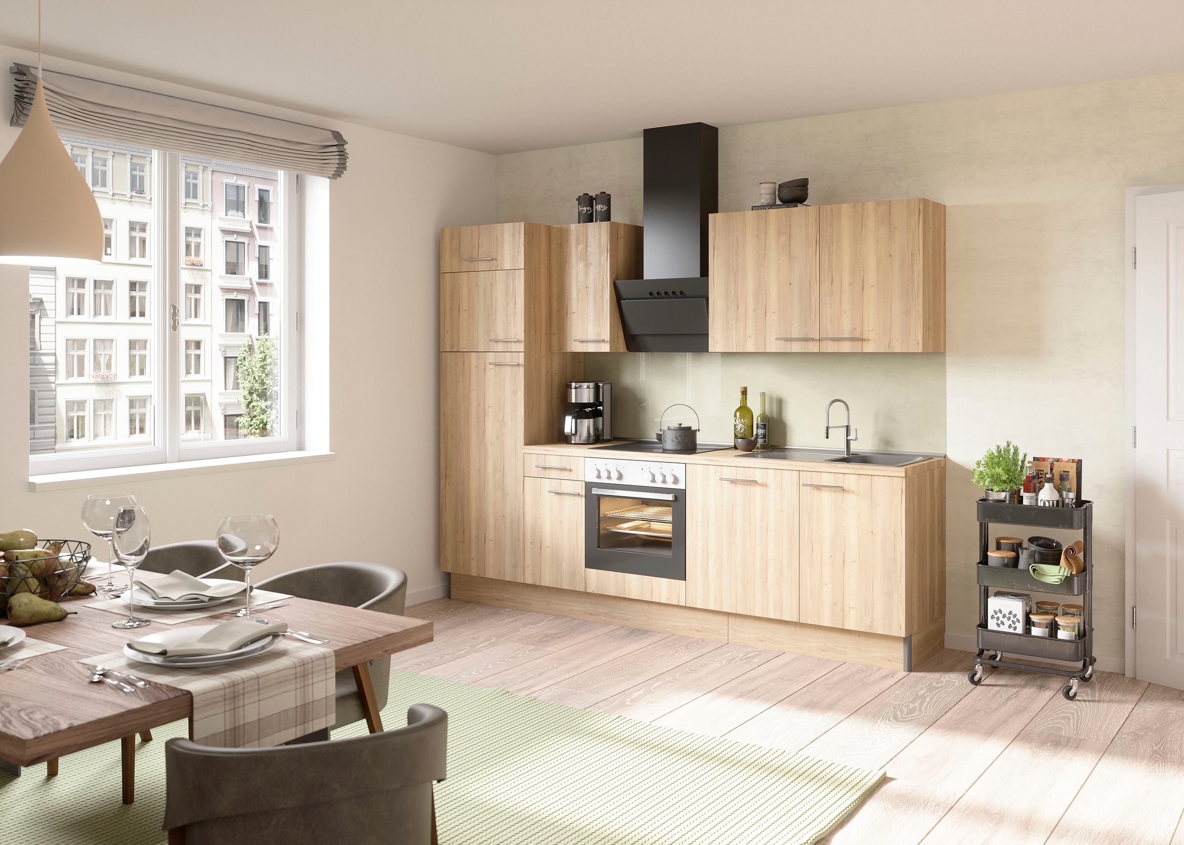 OPTIFIT Küche »Klara« Breite 270 cm, wahlweise mit E-Geräten