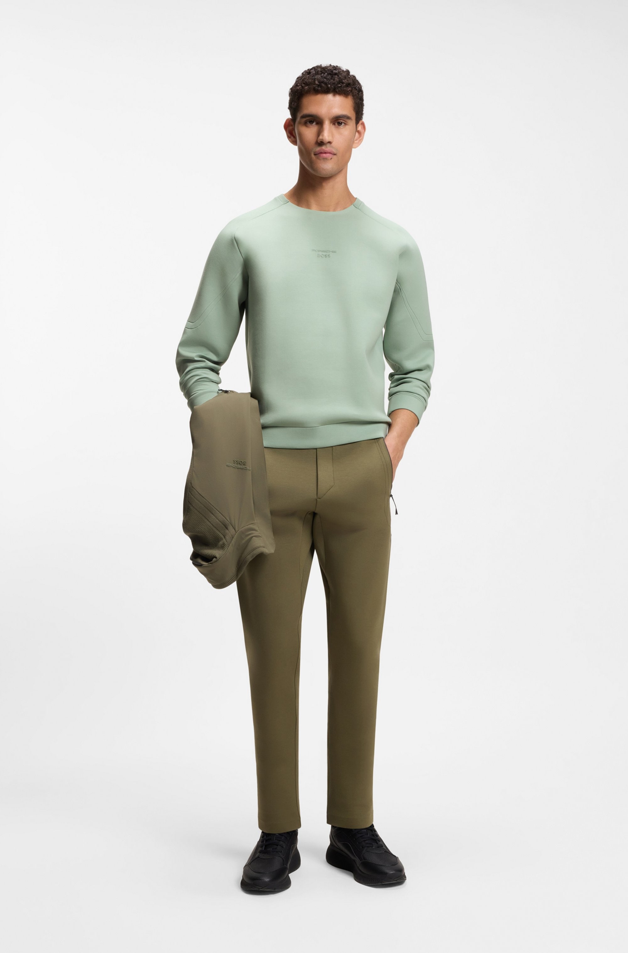 BOSS GREEN Sweatshirt »Porsche Spirit 70 Capsule Collection«, Premium Herrenmode Innovative Geruchskontroll-Technologie HEIQ MINT
