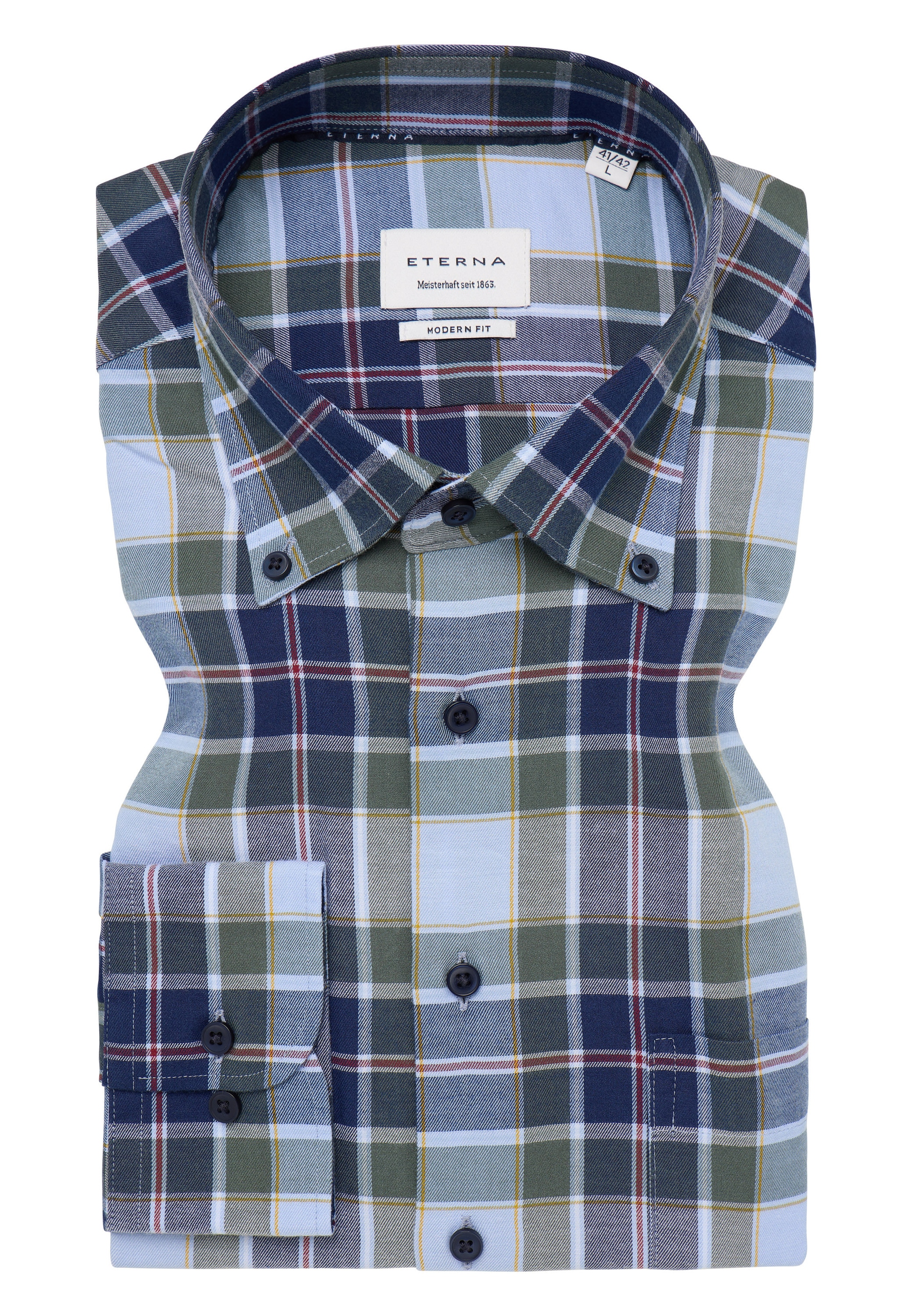 Eterna Langarmhemd »MODERN FIT«, EASY IRON (bügelleicht)