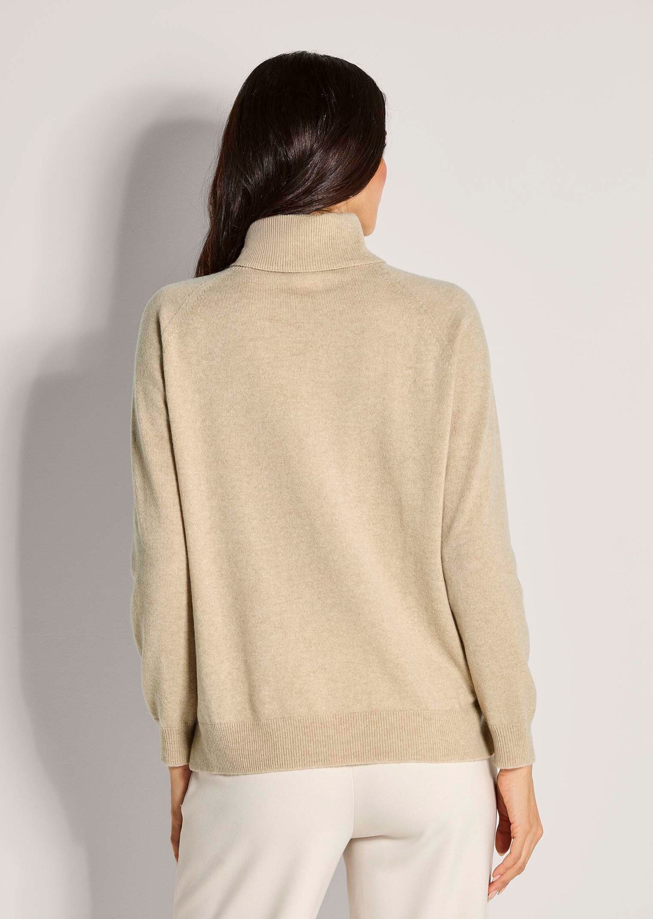 MADELEINE Rollkragenpullover »Kaschmirpullover Rollkragenpullover mit Rippstrick-Details« Aus Good-Cashmere
