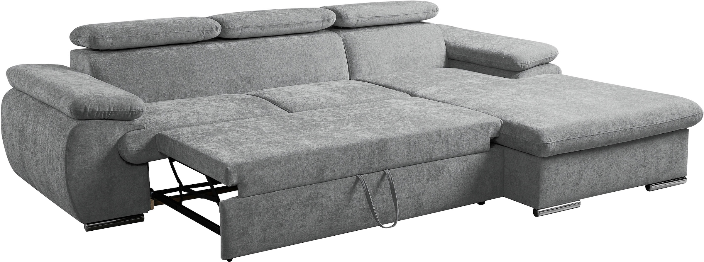 WERK2 Ecksofa »Cosmo« Eckcouch mit Schlaffunktion, Bettkasten & verstellbaren Kopfteilen