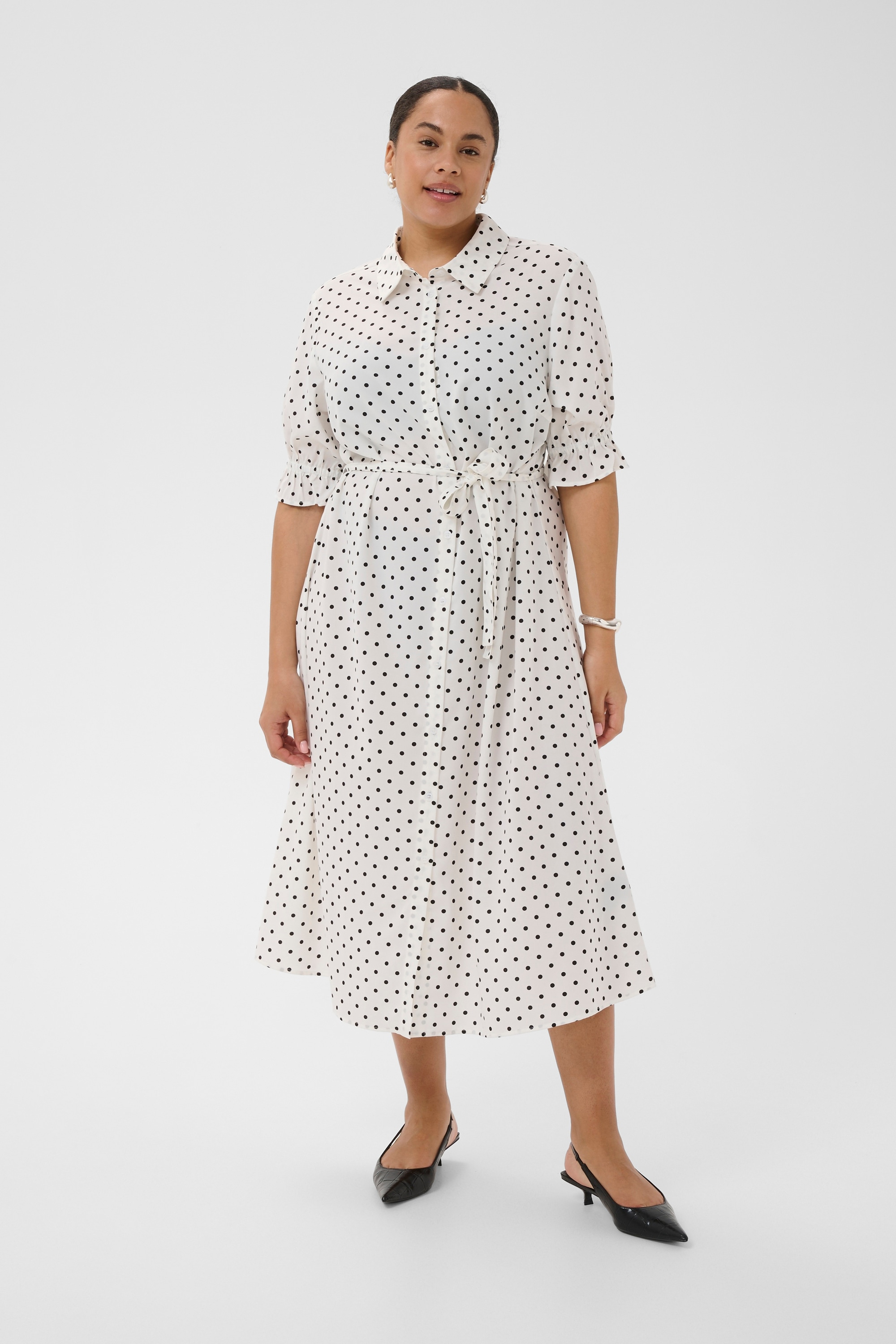 KAFFE Curve Midikleid »Damen Kleid KCdally«