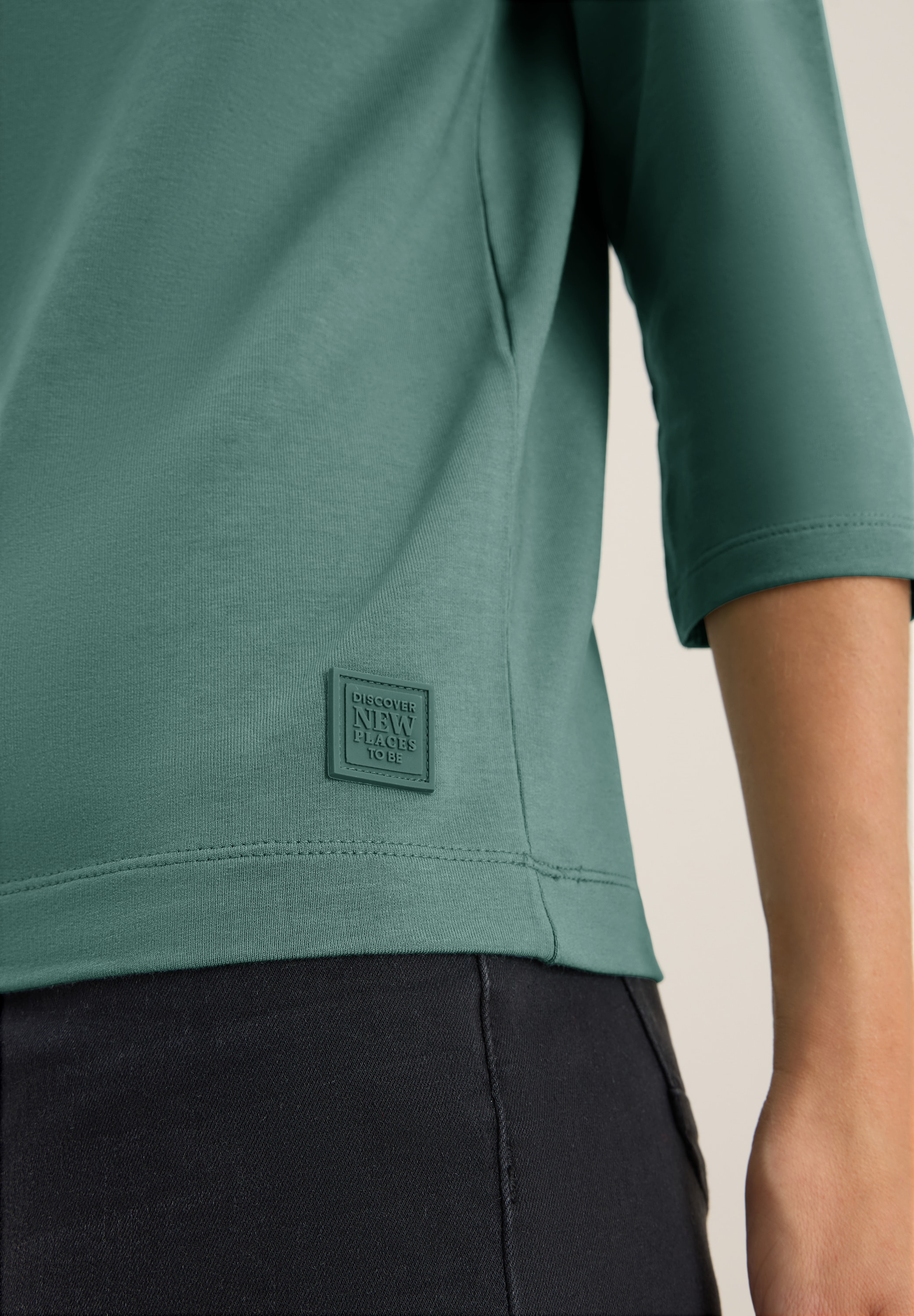Cecil 3/4-Arm-Shirt, mit Knopfdetail