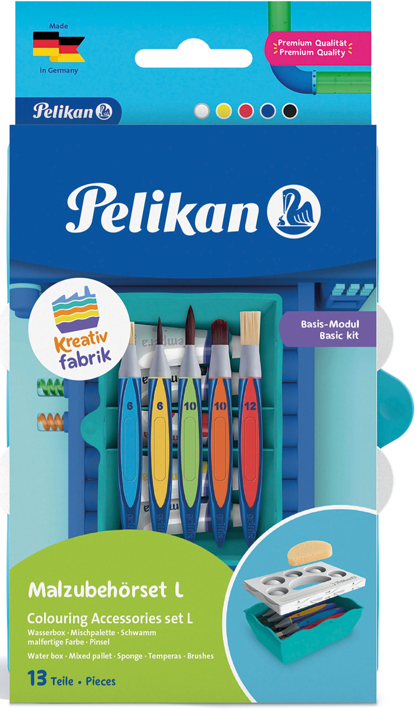 Pelikan Kreativset »Kreativfabrik - Malzubehörset L, Basis-Modul«, Made in Germany