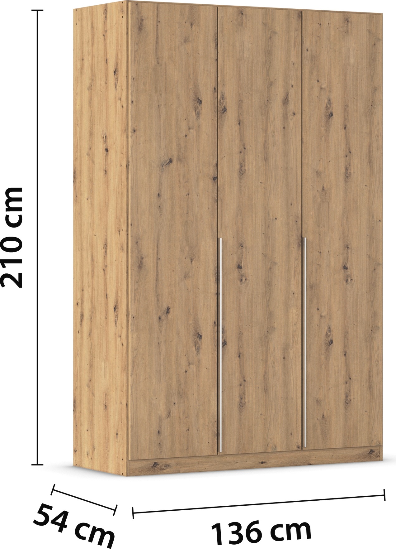 rauch Drehtürenschrank »Kleiderschrank Schrank Garderobe AGORDO TOPSELLER Schlafzimmer«, (in zwei Griff-Farben mit Dekor- oder Hochglanzfront), durchdachte Innenausstattung, in 6 Breiten und 2 Höhen MADE IN GERMANY