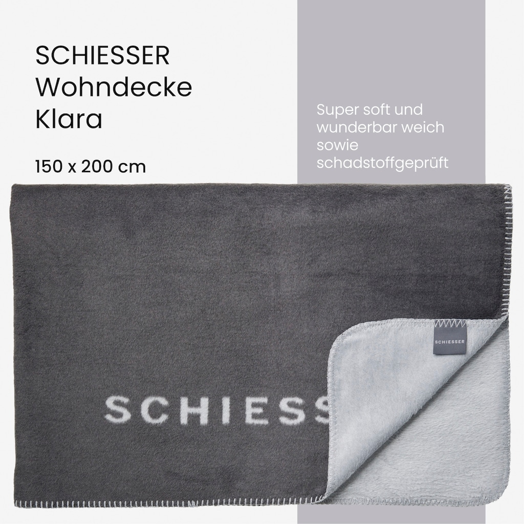 Schiesser Wohndecke »Kuscheldecke Klara aus superweichem Baumwollmix«