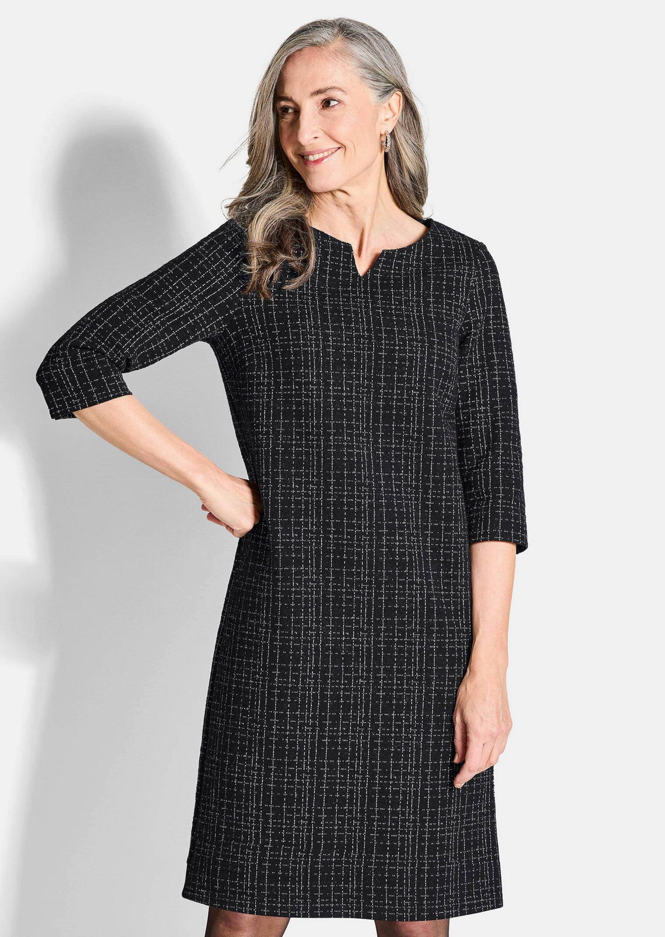 GOLDNER Jerseykleid »Jerseykleid in Tweed-Optik mit feinem Glanz«