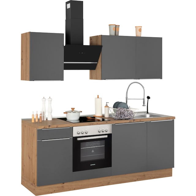 RESPEKTA Küchenzeile »Safado aus der Serie Marleen«, hochwertige Ausstattung  wie Soft Close Funktion, Breite 220 cm im OTTO Online Shop