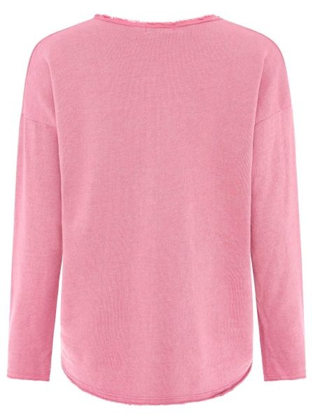Zwillingsherz Sweatshirt »"Positive Mind"«, Mit V-Ausschnitt im Used Look und Stempeldruck
