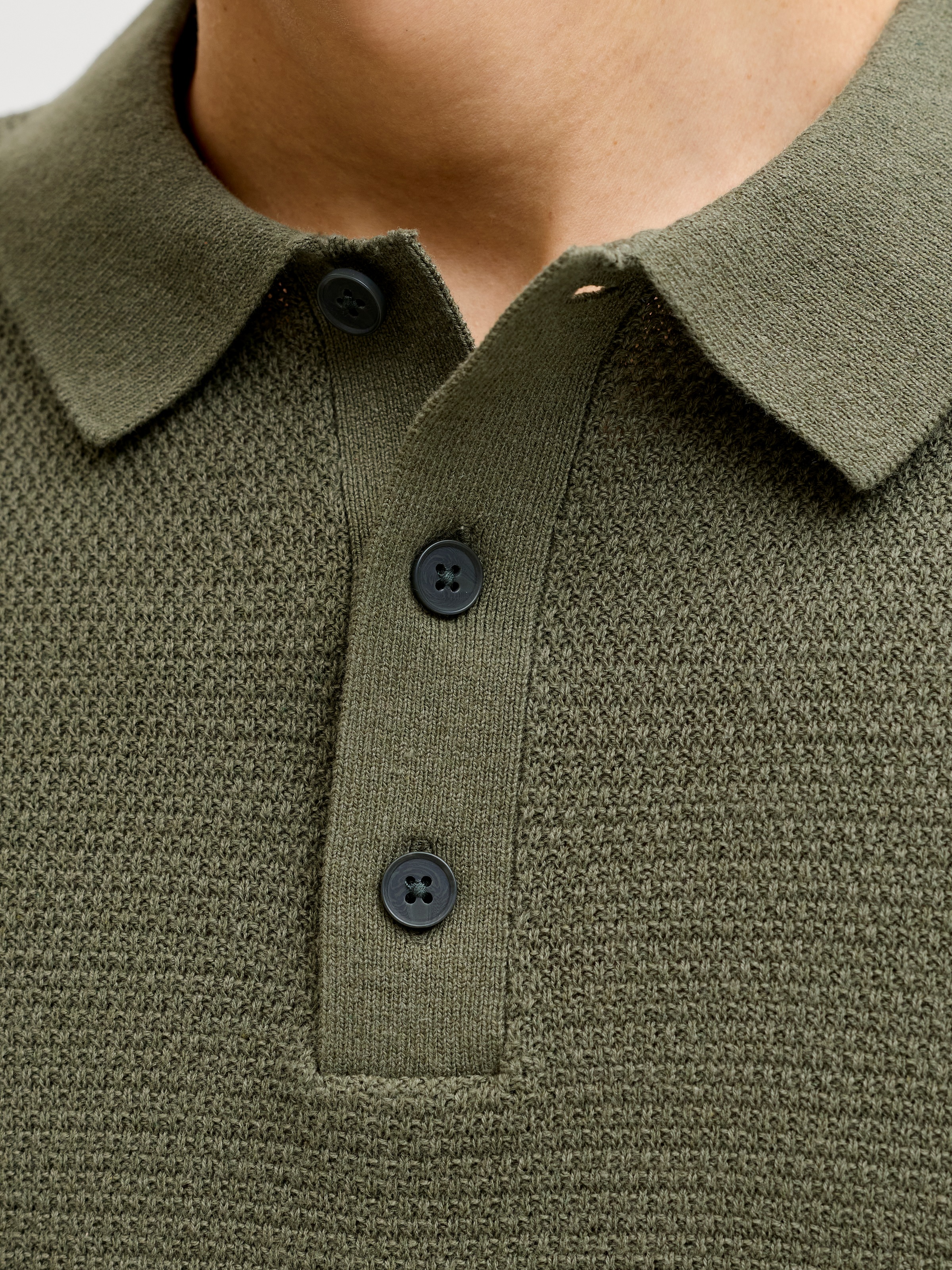 Jack & Jones Kurzarmpullover »JJEGEORGE KNIT POLO SS SN« mit Polo Kragen