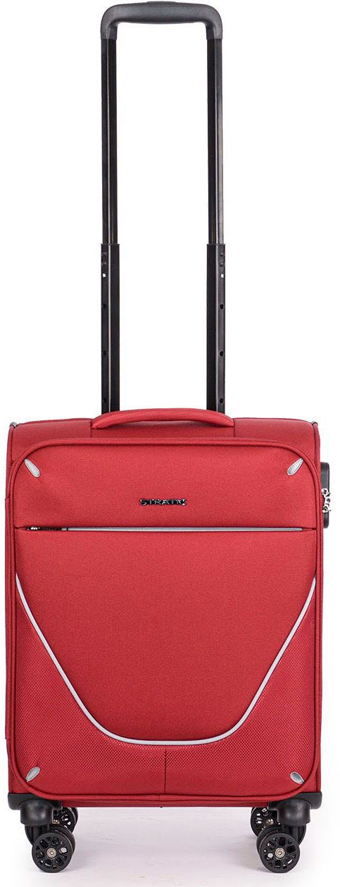 Stratic Herren Weichgepäck-Trolley »Strong S« 38 l 4 Rollen Handgepäck Reisekoffer Reisegepäck TSA-Schloss in rot, Größe B/H/T: 40 cm x 55 cm x 20...