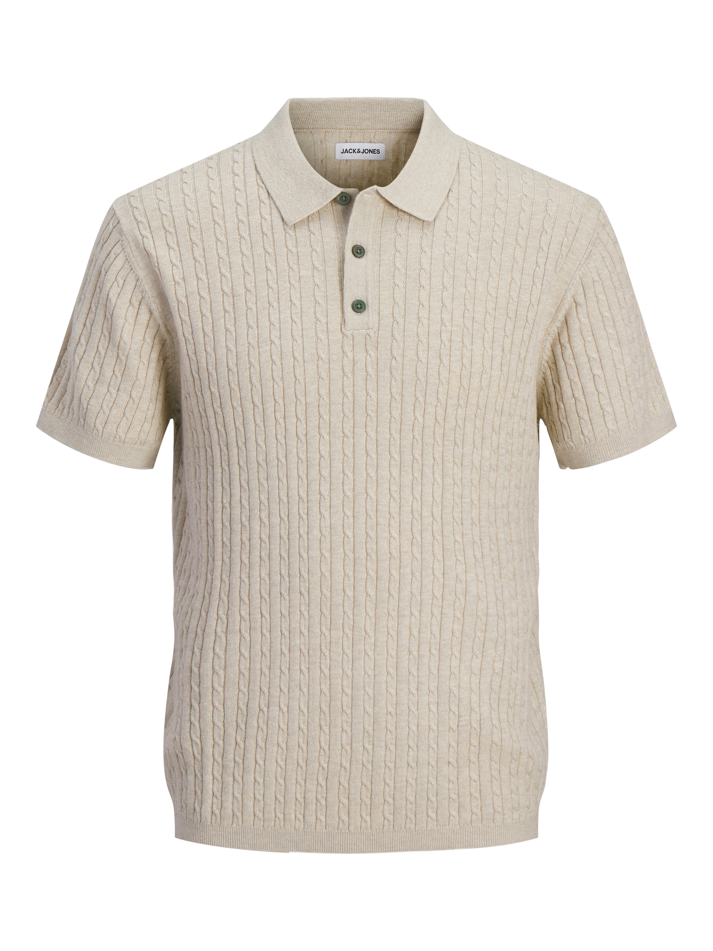 Jack & Jones Polokragenpullover »JJEEMIL KNIT CABLE POLO SS LN« mit Polokragen