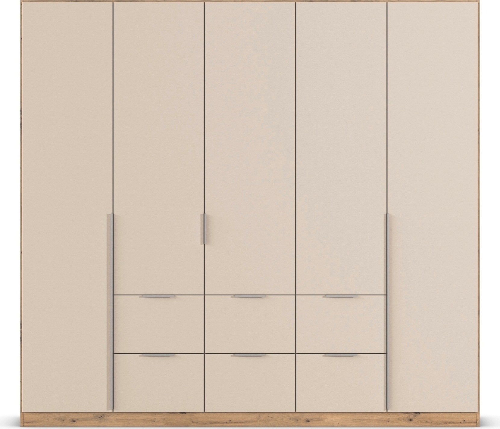 rauch Drehtürenschrank »Kleiderschrank Schrank Garderobe AGORDO mit Dekor- oder Hochglanzfront«, (in zwei Griff-Farben, Breiten 91-360 cm), mit Außenschubkästen, in 7 Breiten und 2 Höhen MADE IN GERMANY