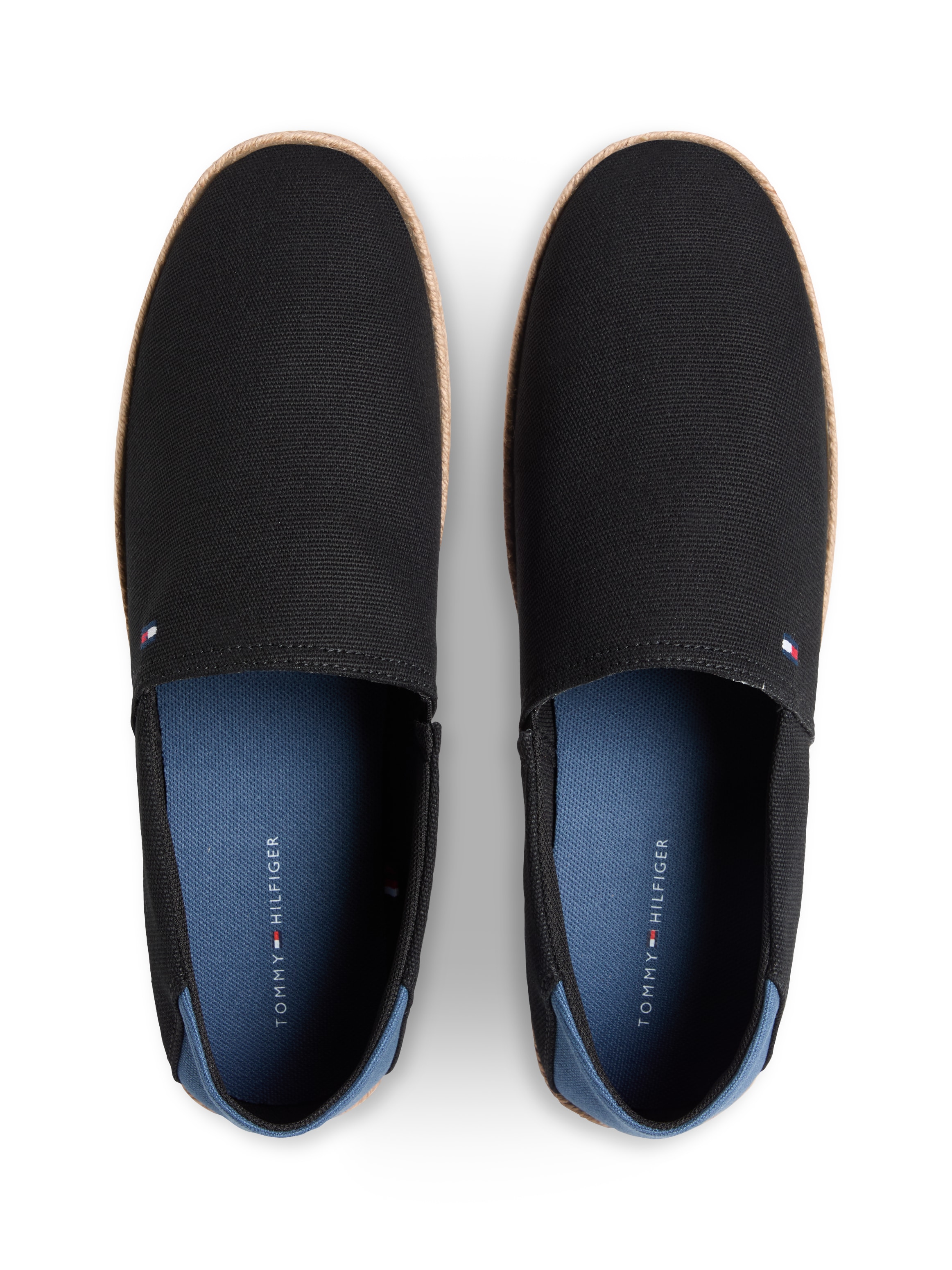 Tommy Hilfiger Espadrille »CORE HILFIGER ESPADRILLE TEXTILE«  Slipper, Schlupfschuh, Flats mit typischem Jutebezug