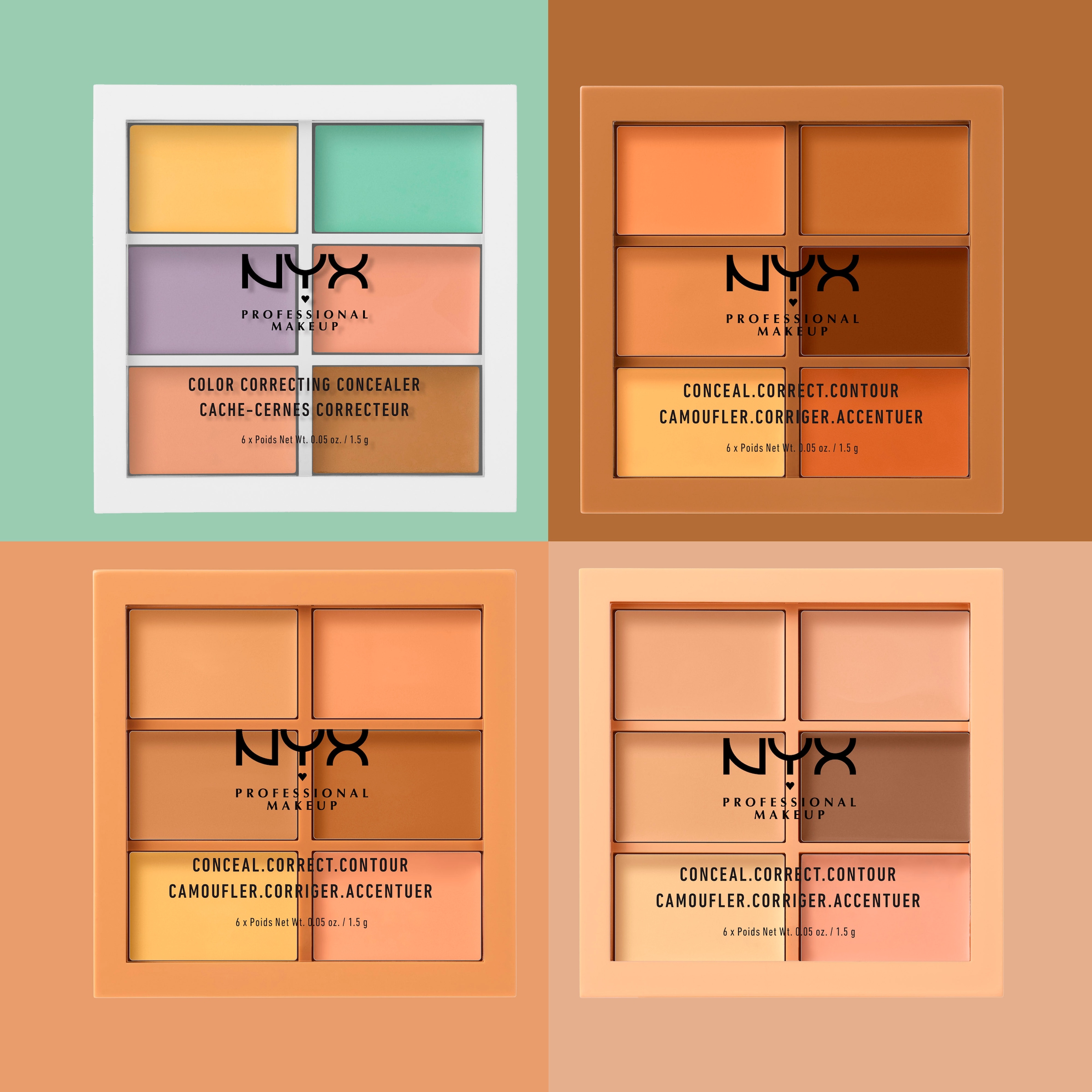NYX Concealer »NYX Professional OTTO Makeup Correcting Shop Color im Palette« Online