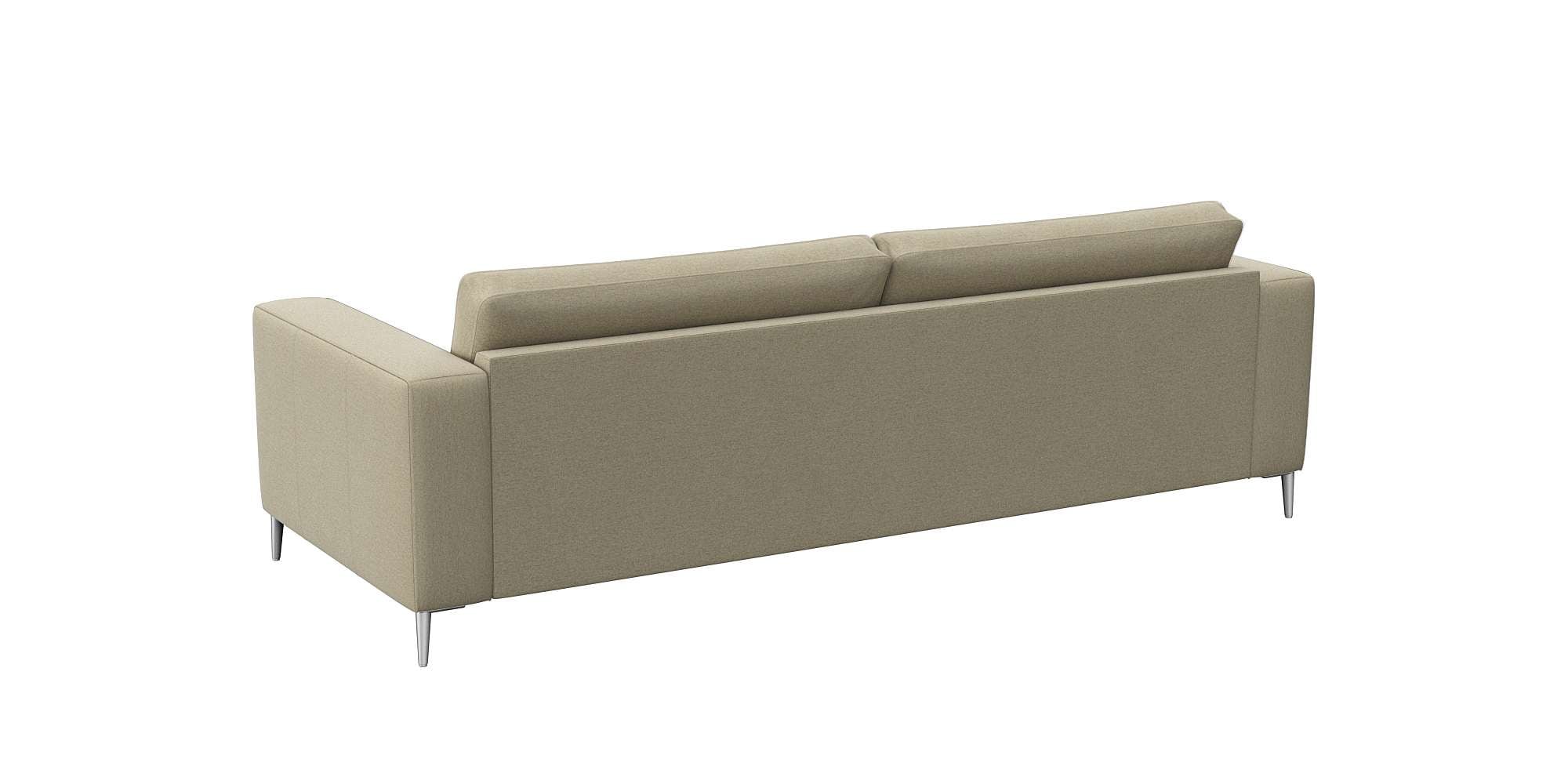 FLEXLUX 3-Sitzer »Fiore, super Sitzkomfort durch Kaltschaum im Sitz« breite Armlehnen, Füße Alu