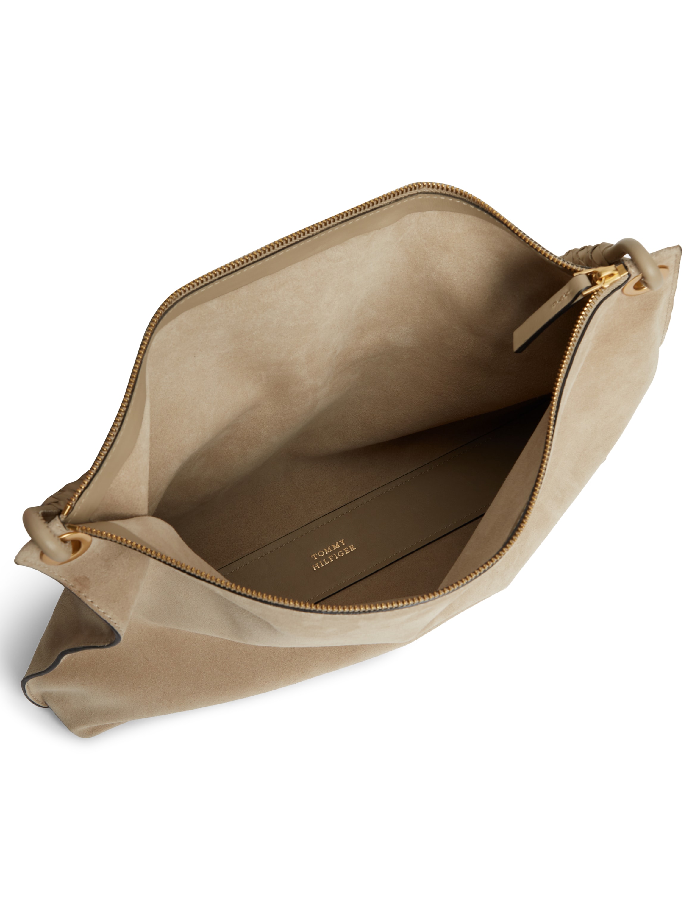 Tommy Hilfiger Schultertasche »TH STATEMENT LEATHER BAG SUEDE« Damen Tragetasche, Handtasche mit modischen Quasten