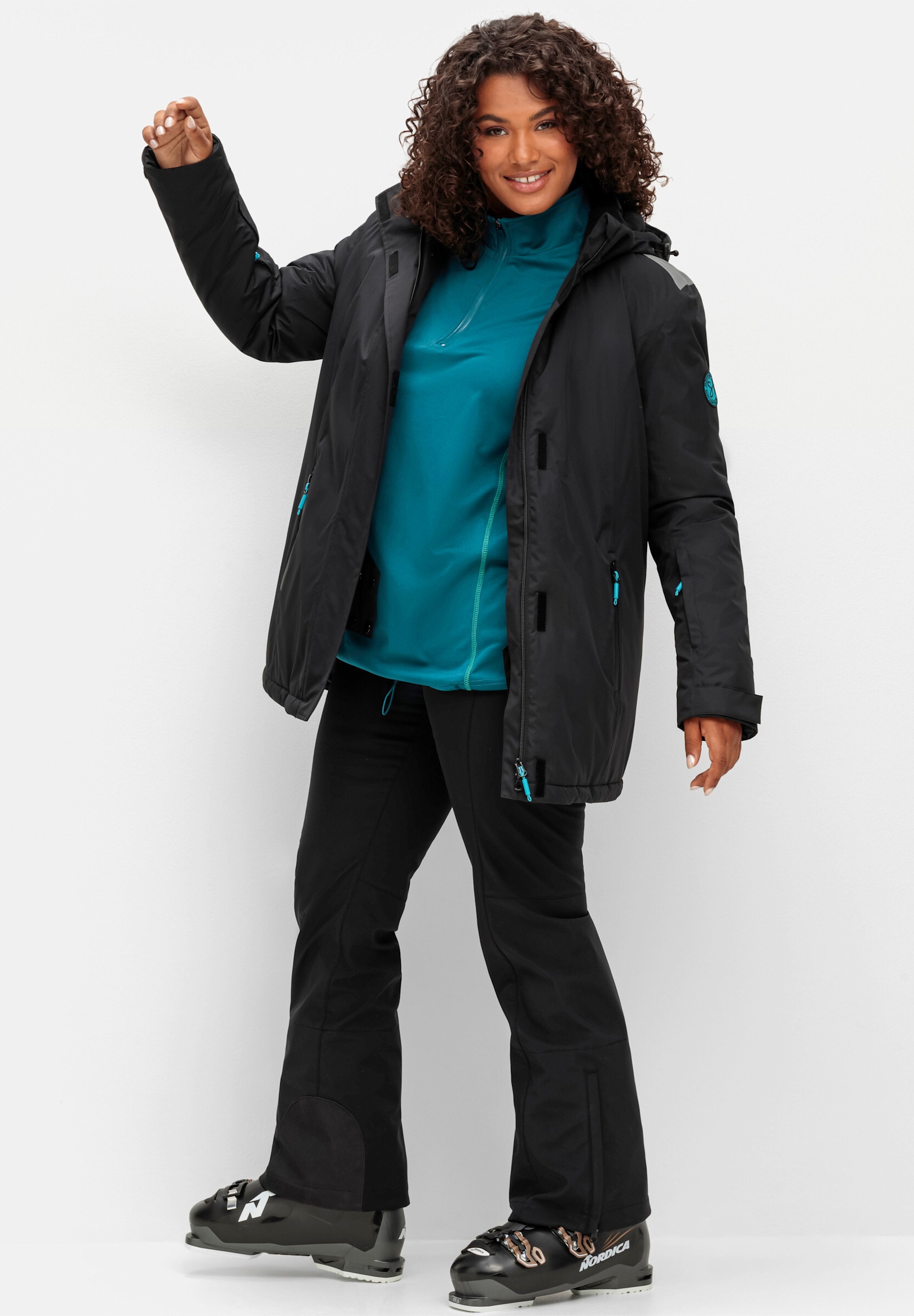 Sheego Funktionshose »Funktionshose Skihose in atmungsaktiver, wasser- und windabweisender Qualität«  aus Softshell, wasser- und winddicht