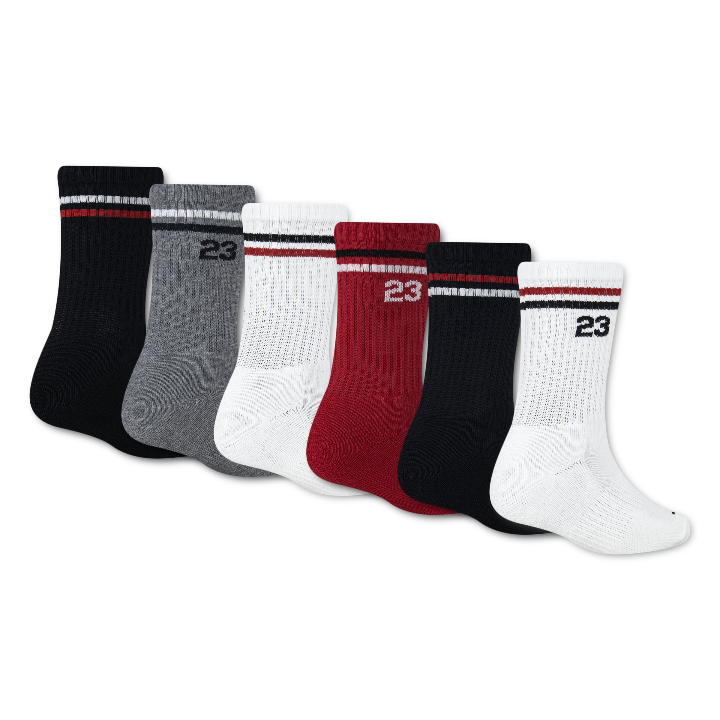 Jordan Sportsocken »JHB JORDAN ICON STRIPE 6PK CRE« 6 Paar tlg. für Kinder, im 6er-Set, atmungsaktives Polyestergemisch