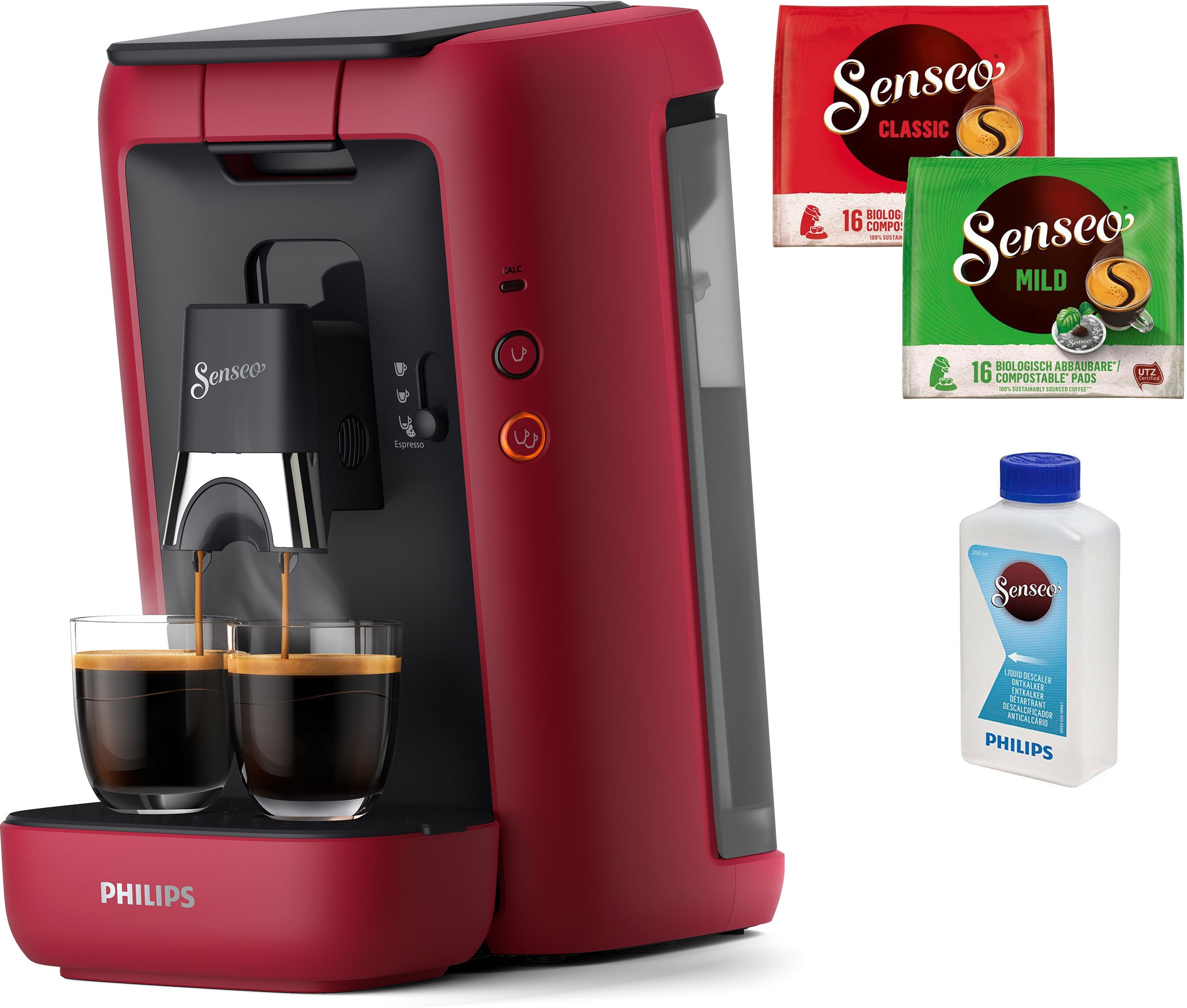 Kaffeepadmaschine »Maestro CSA260/90, mit drei Kaffee-Einstellungen«, aus 80% rec....