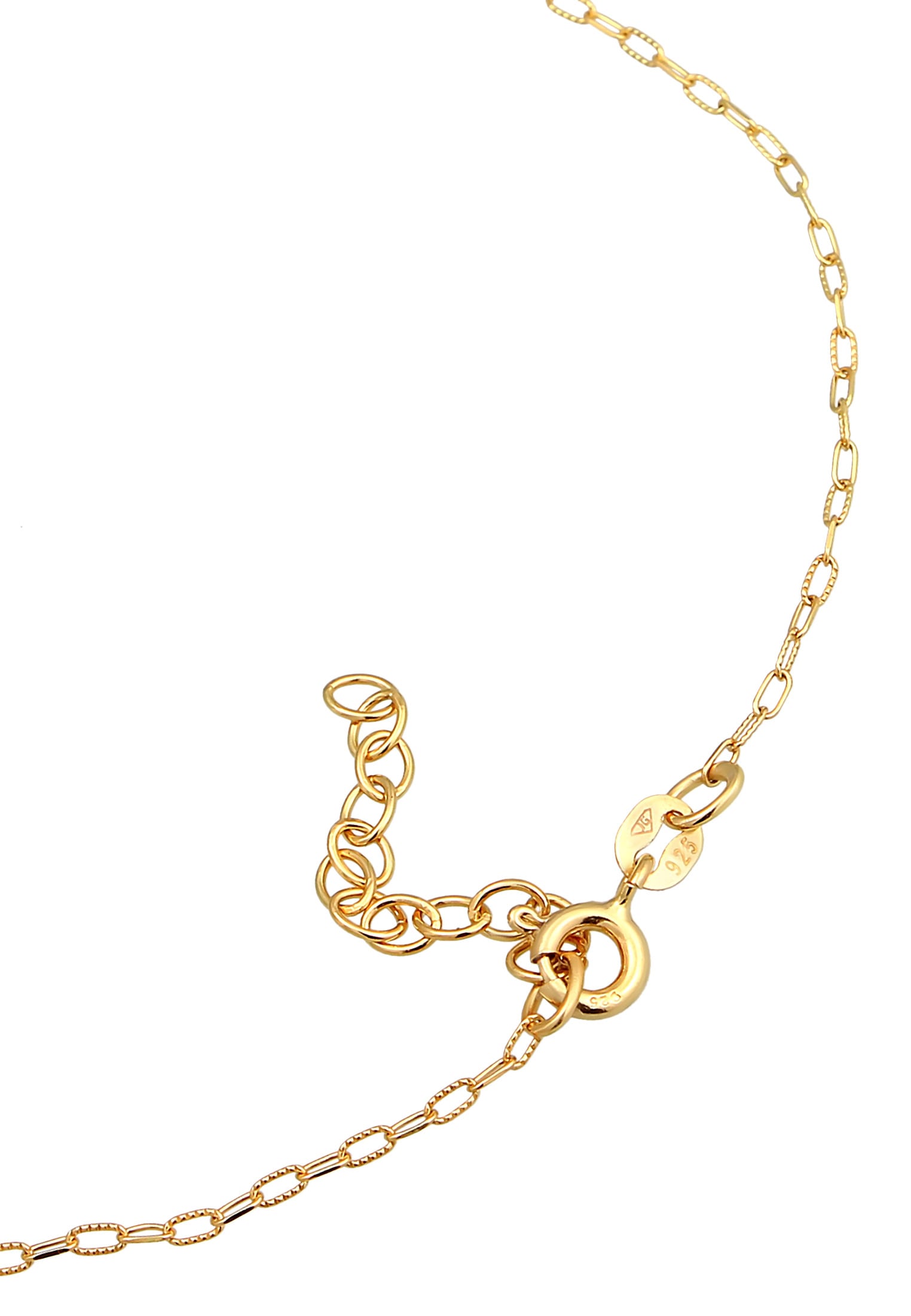 Elli Fußkette »Fußschmuck Plättchen Gliederkette 925 Silber«