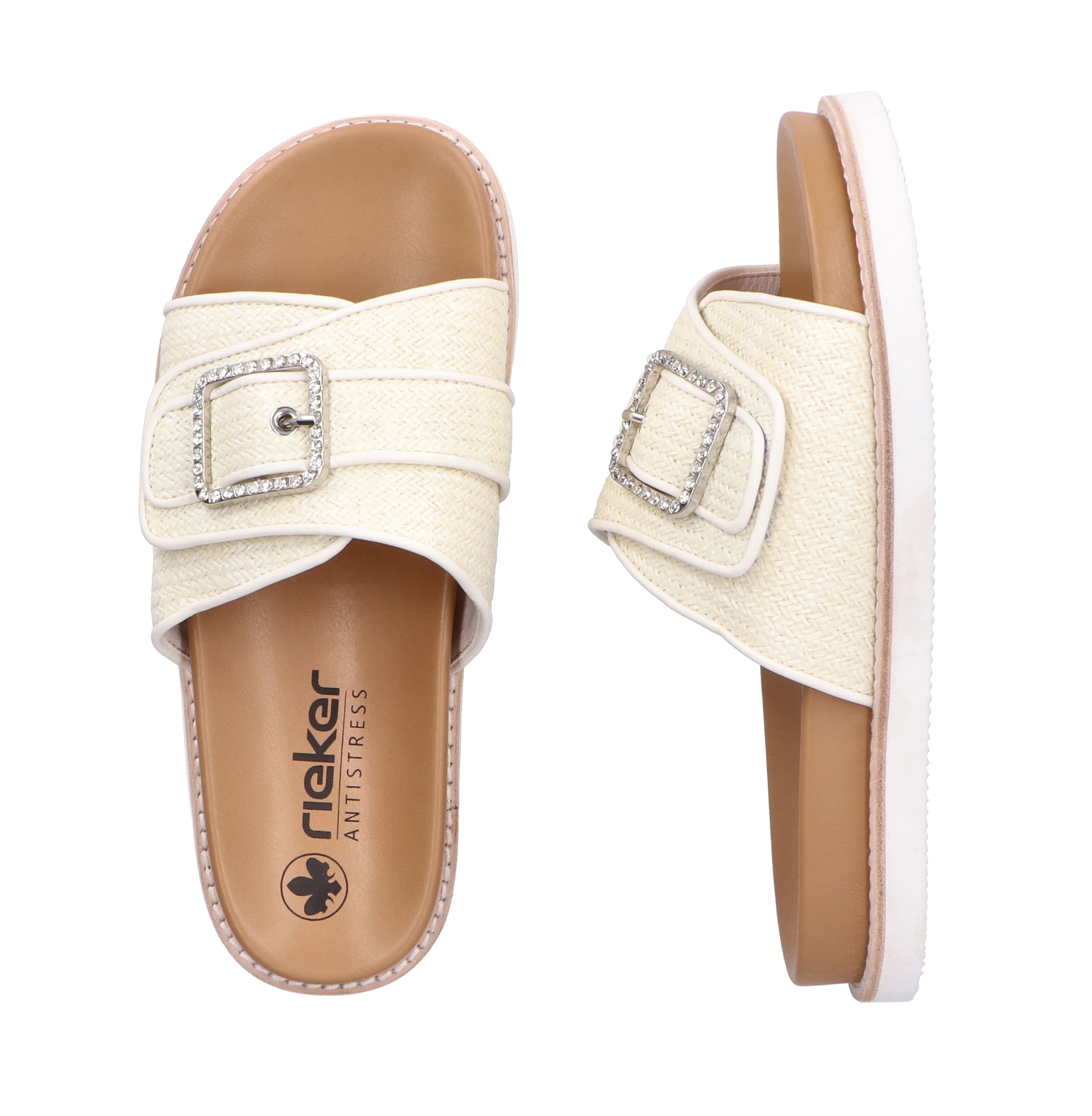 Rieker Pantolette, Sommerschuh, Strandschuh mit praktischem Klettverschluss