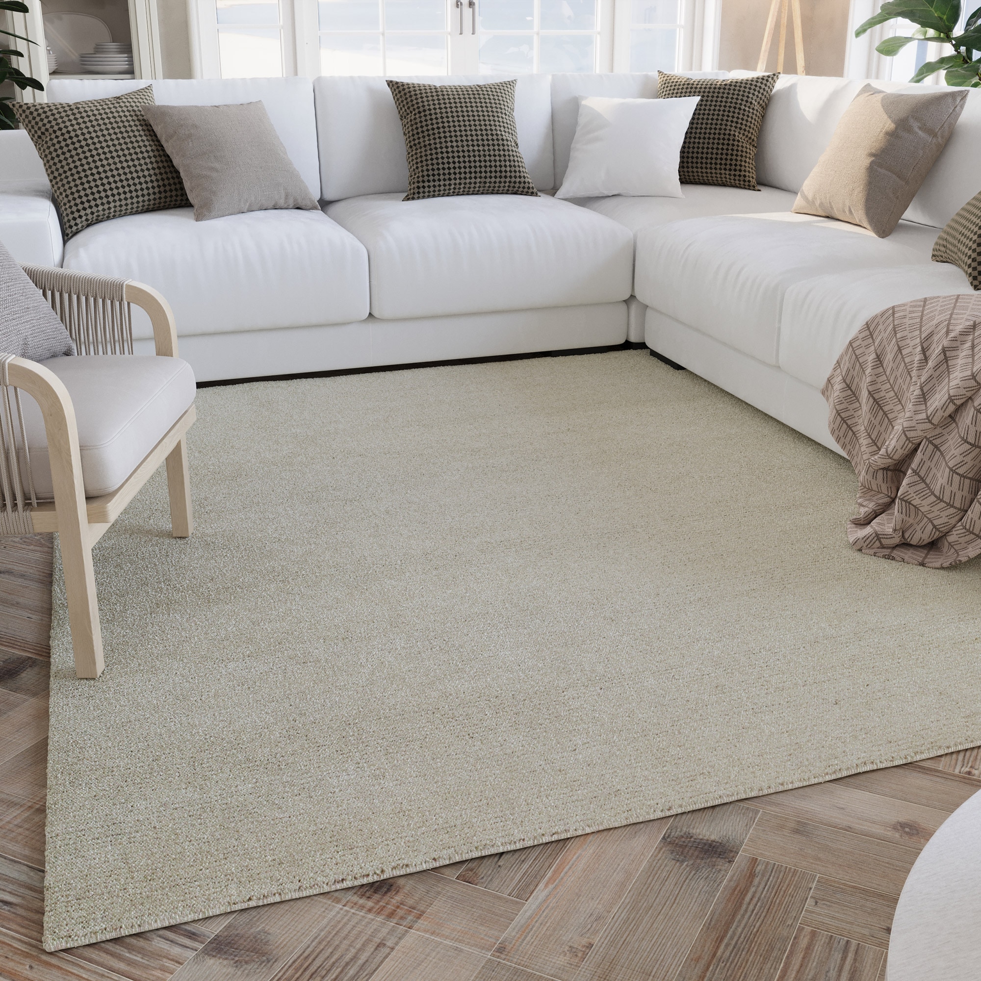 Wecon home Teppich »Hamptons THIRTYTWO«, rechteckig, 15 mm Höhe, Läufer, Kurzflor, Wohnzimmer, Schlafzimmer, elegant, robust, Linien