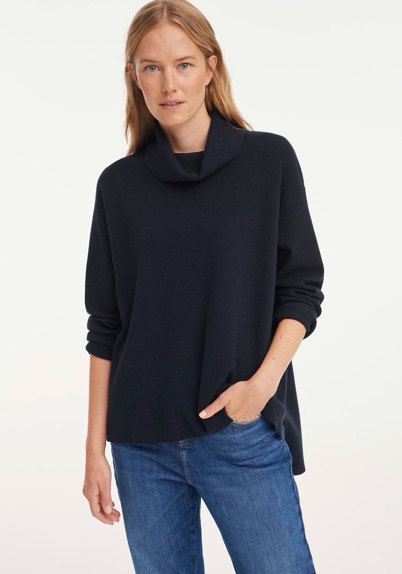 OPUS Rollkragenpullover »Punar«, mit seitlichen Schlitzen