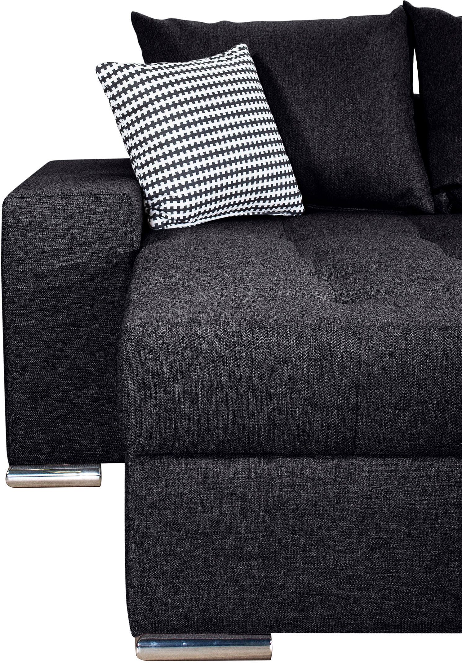 COLLECTION AB Wohnlandschaft »Josy XXL U-Form, B: 333 cm, mit 2 Recamieren 77 & 97 cm« mit Bettfunktion, Bettkasten & 2 Zierkissen, Federkern