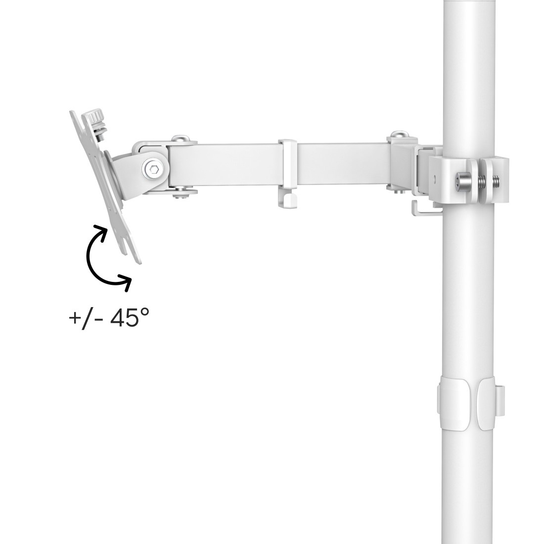 Hama Monitor-Halterung »Monitorhalterung höhenverstellbar für 13-35 Zoll Monitore« bis 89 cm Zoll 360° Rotation, VESA, Kabelmanagement, ausziehbar, Stahl