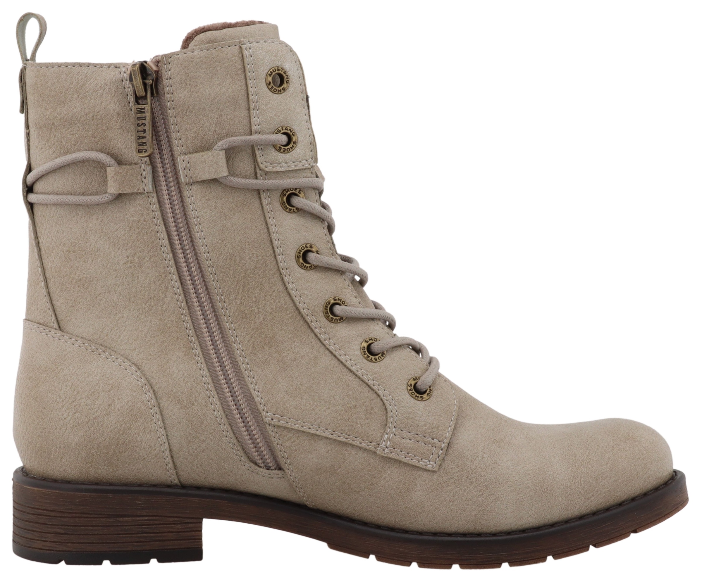 Mustang Shoes Winterstiefelette »Elfi«  Winterstiefel mit Reißverschluss und markanter Schnürung