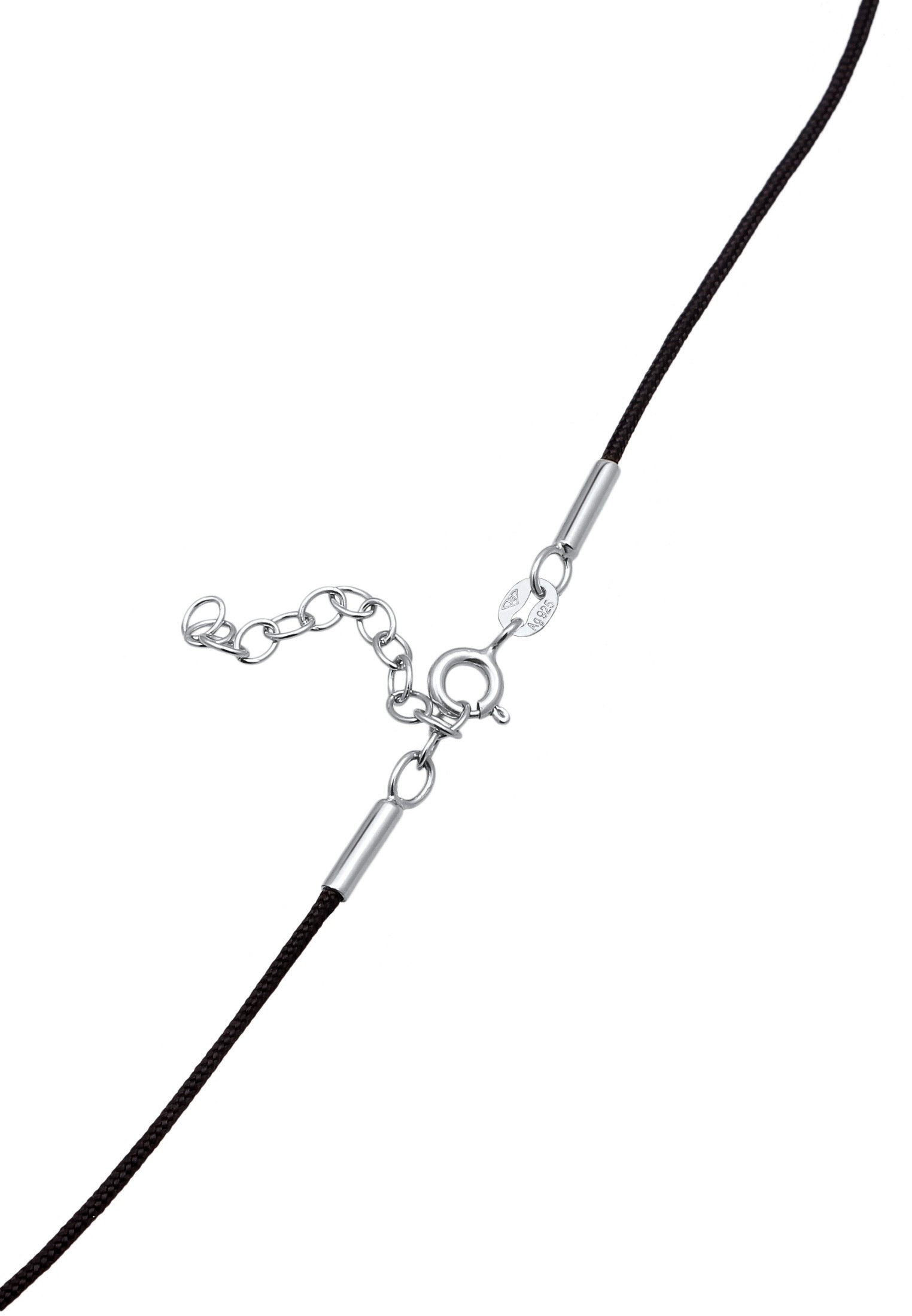Elli Choker »Halskette Choker Nylon Anhänger Tropfen 925 Sterling Silber«